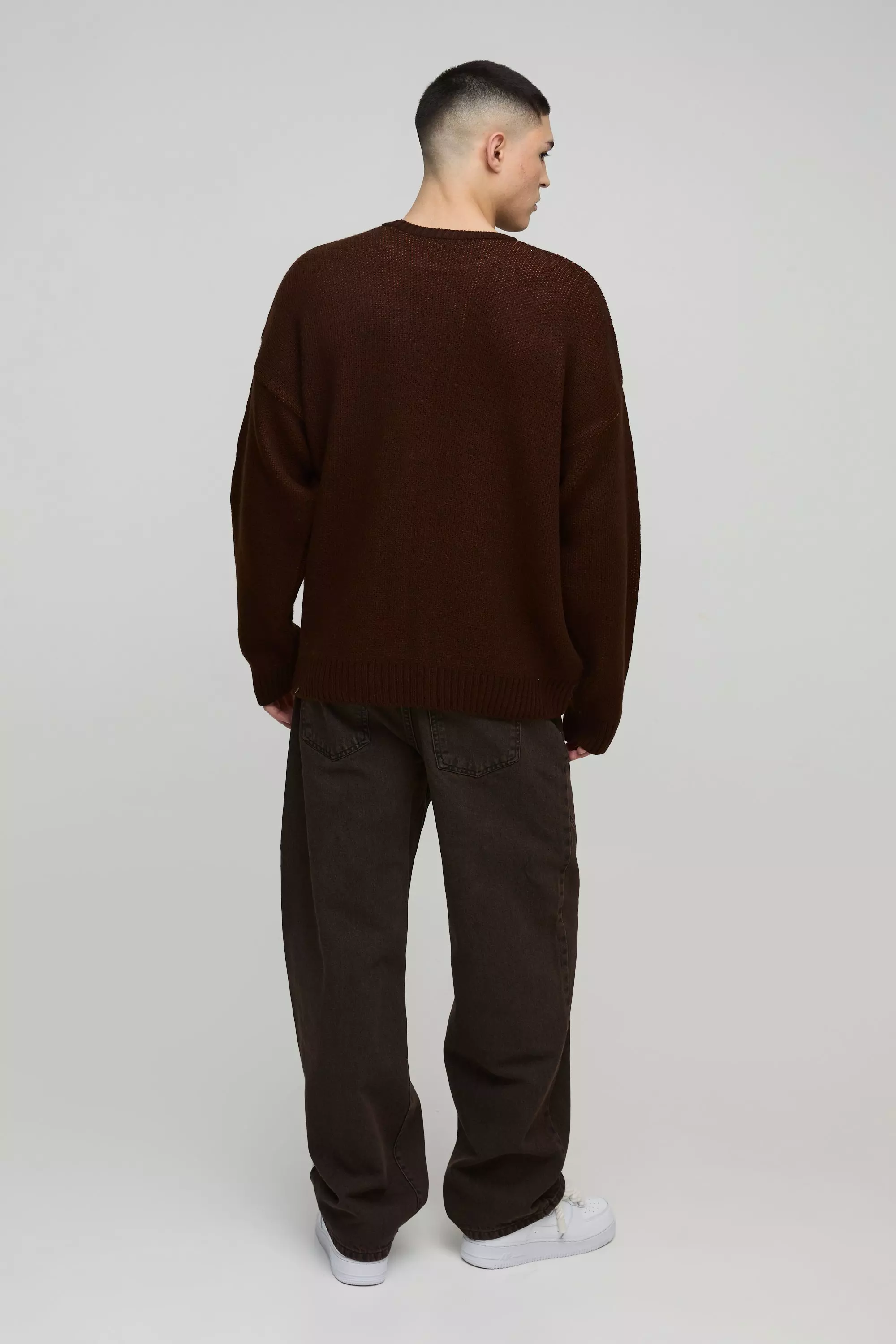 Pull oversize à imprimé ours en peluche, Brown autre image