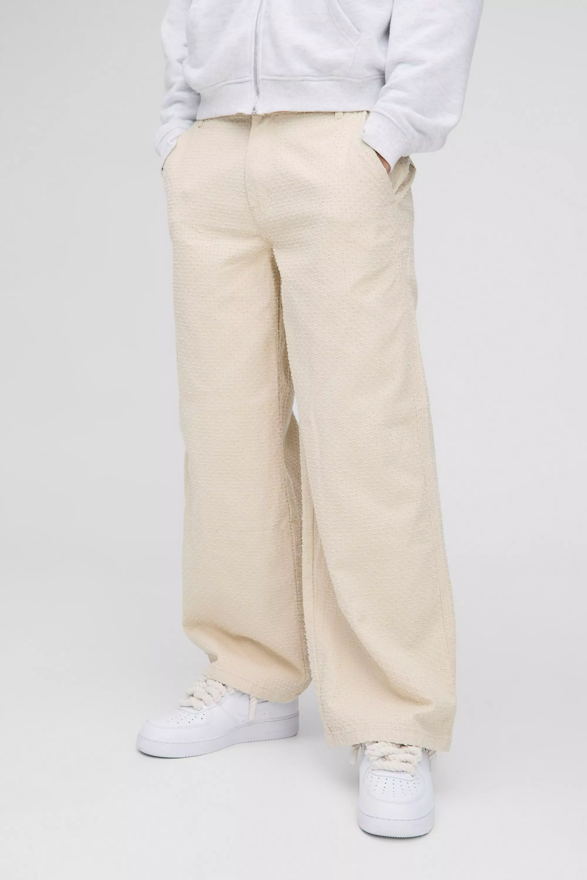 Pantaloni Extra Comodi Con Trama In Rilievo, Stone immagine alternativa