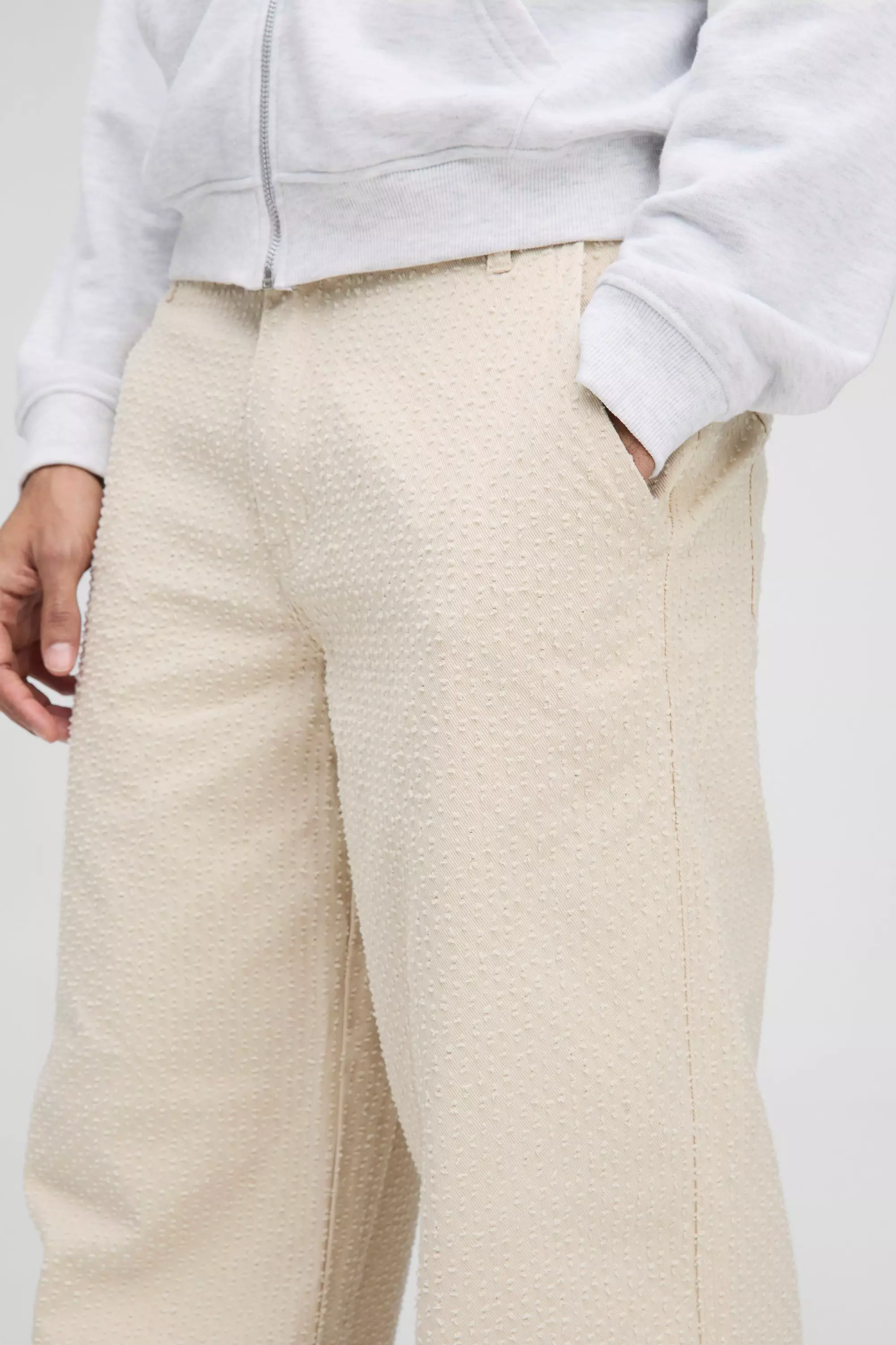 Pantaloni Extra Comodi Con Trama In Rilievo, Stone immagine alternativa