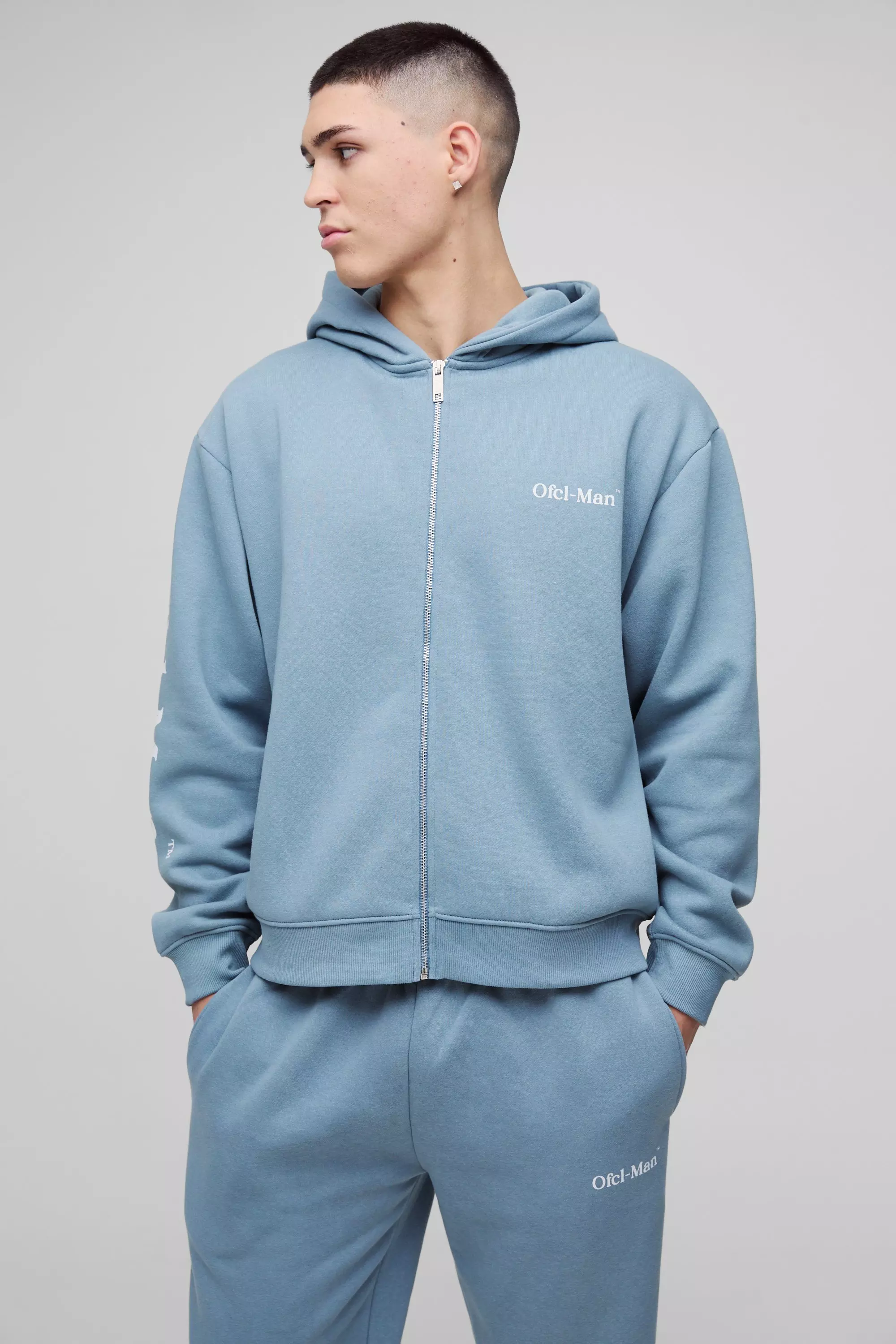 Survêtement oversize zippé - Ofcl, Blue autre image