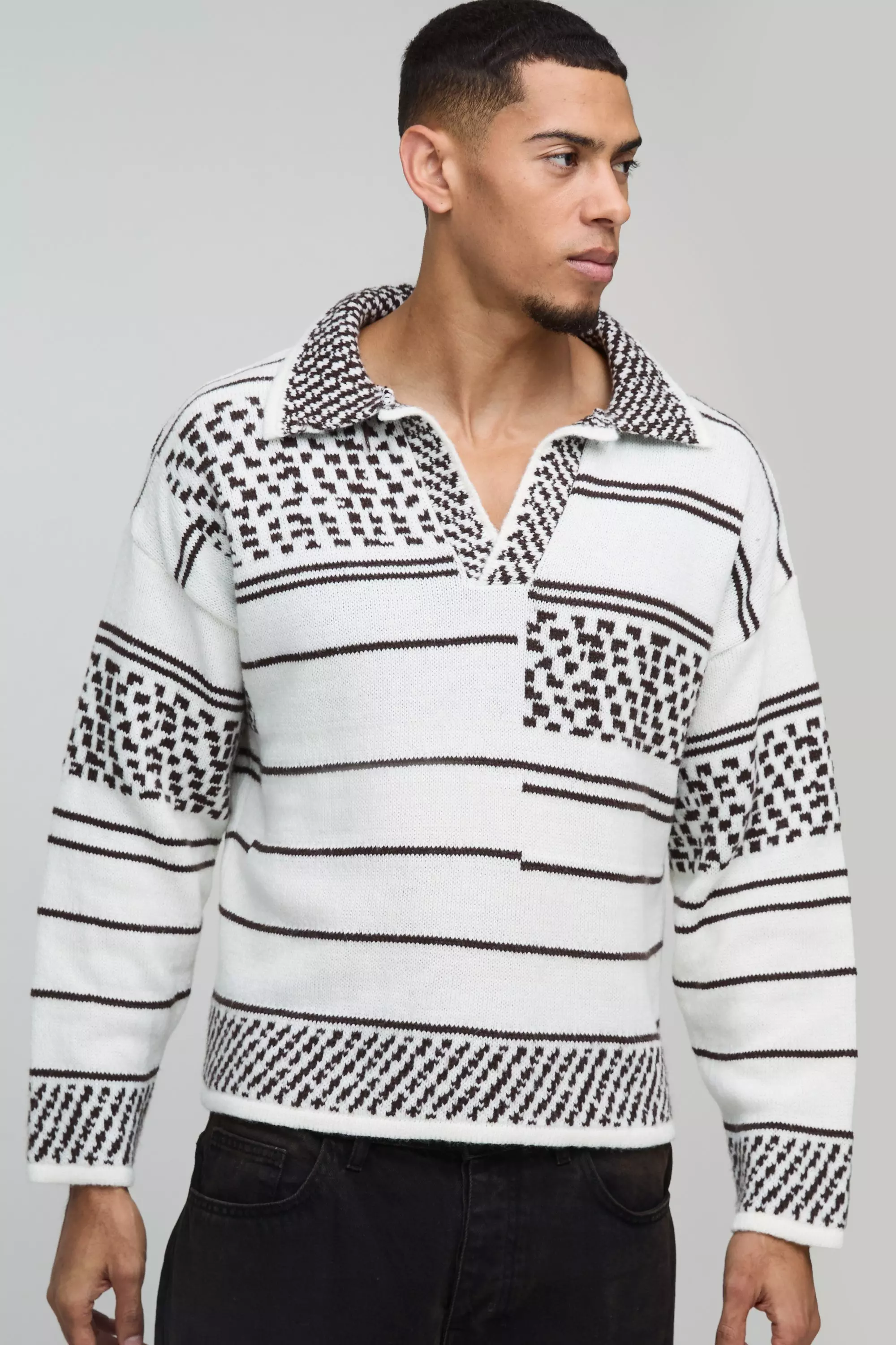 Pull oversize en maille brossée, White autre image