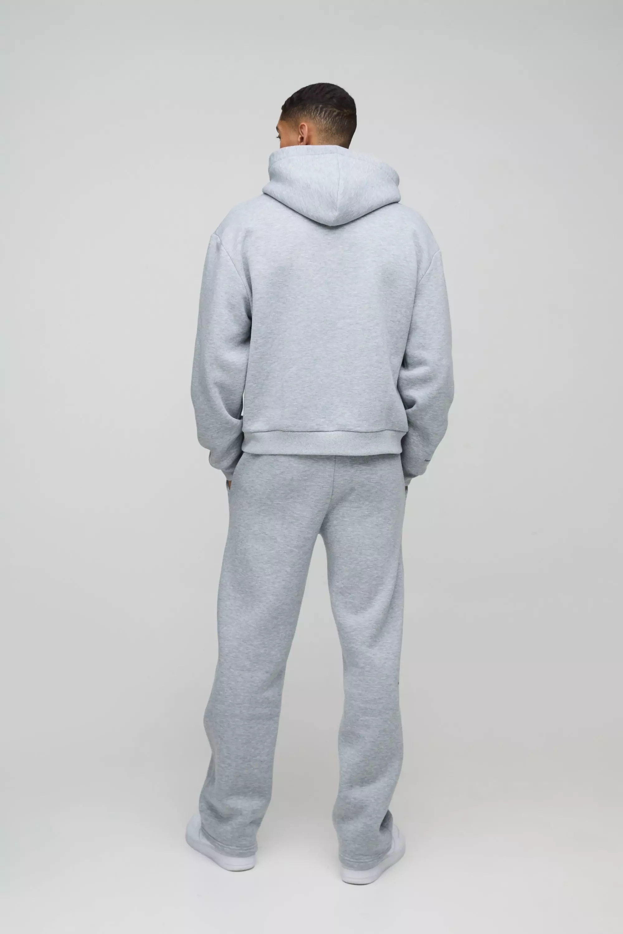 Grey marl Oversized Boxy Homme Printed Embossed Tracksuit alternative image