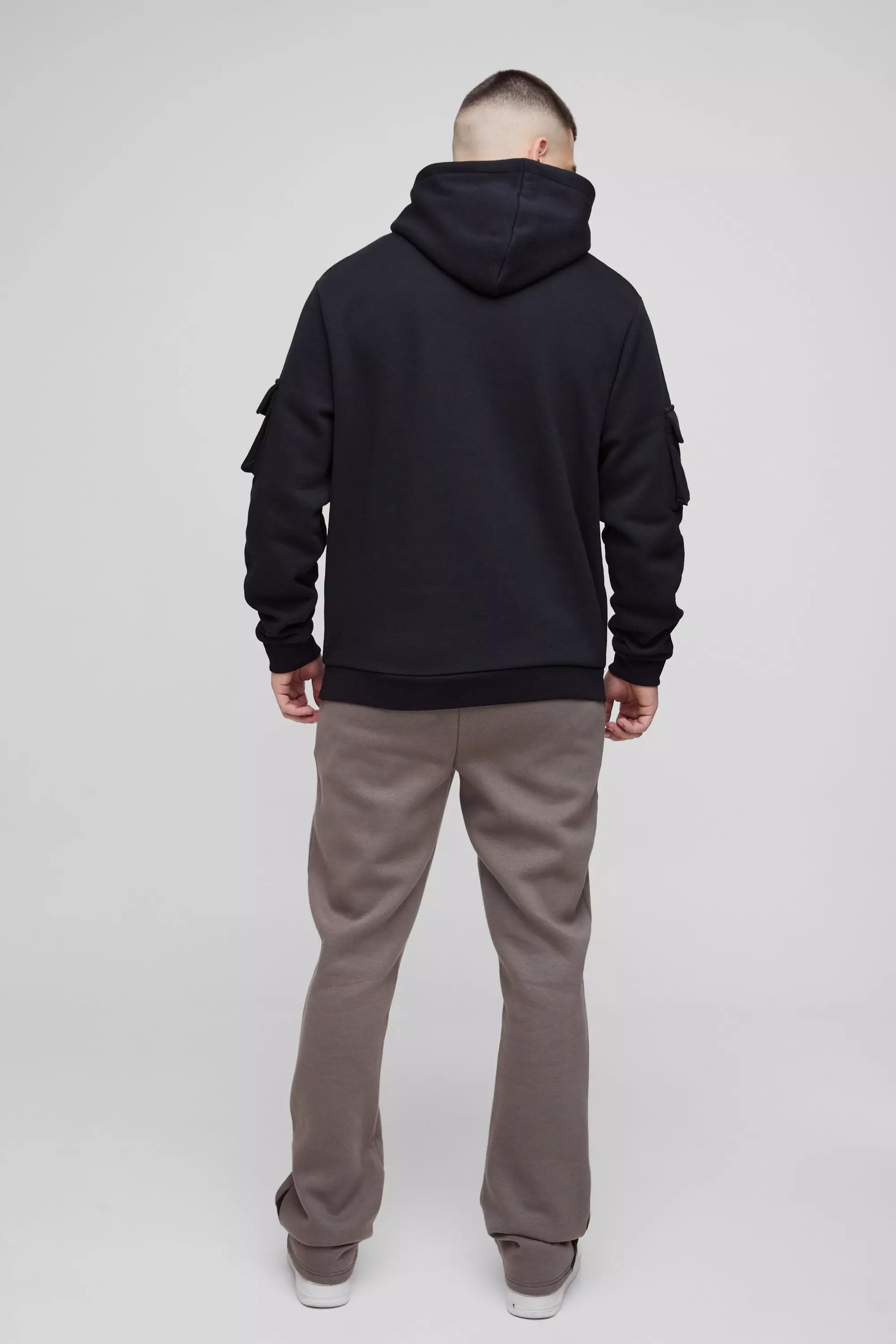 Charcoal Tall Limited Slim Flare Cargo Gusset Joggers alternative image