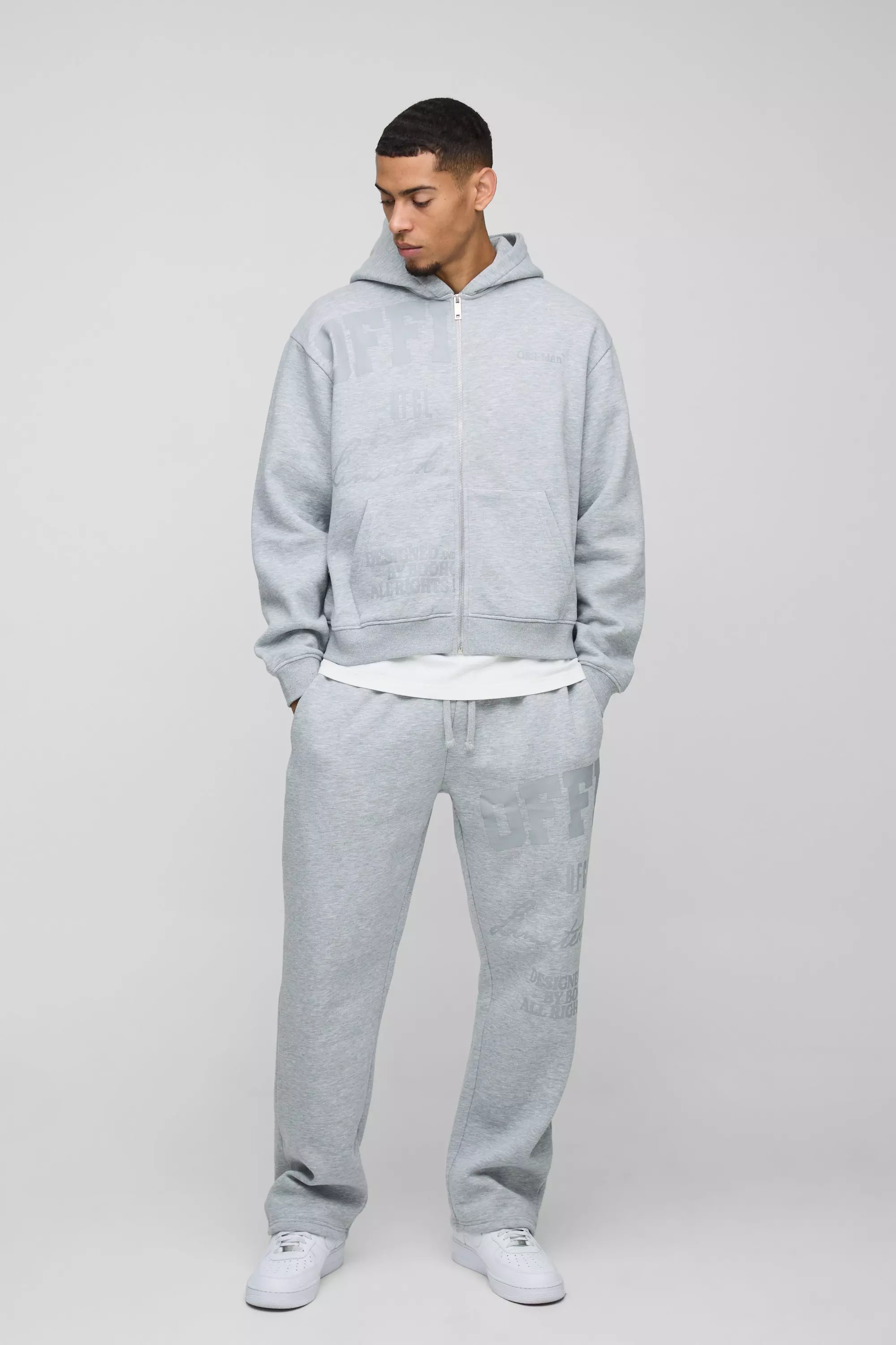 Survêtement oversize zippé - Official, Grey marl autre image