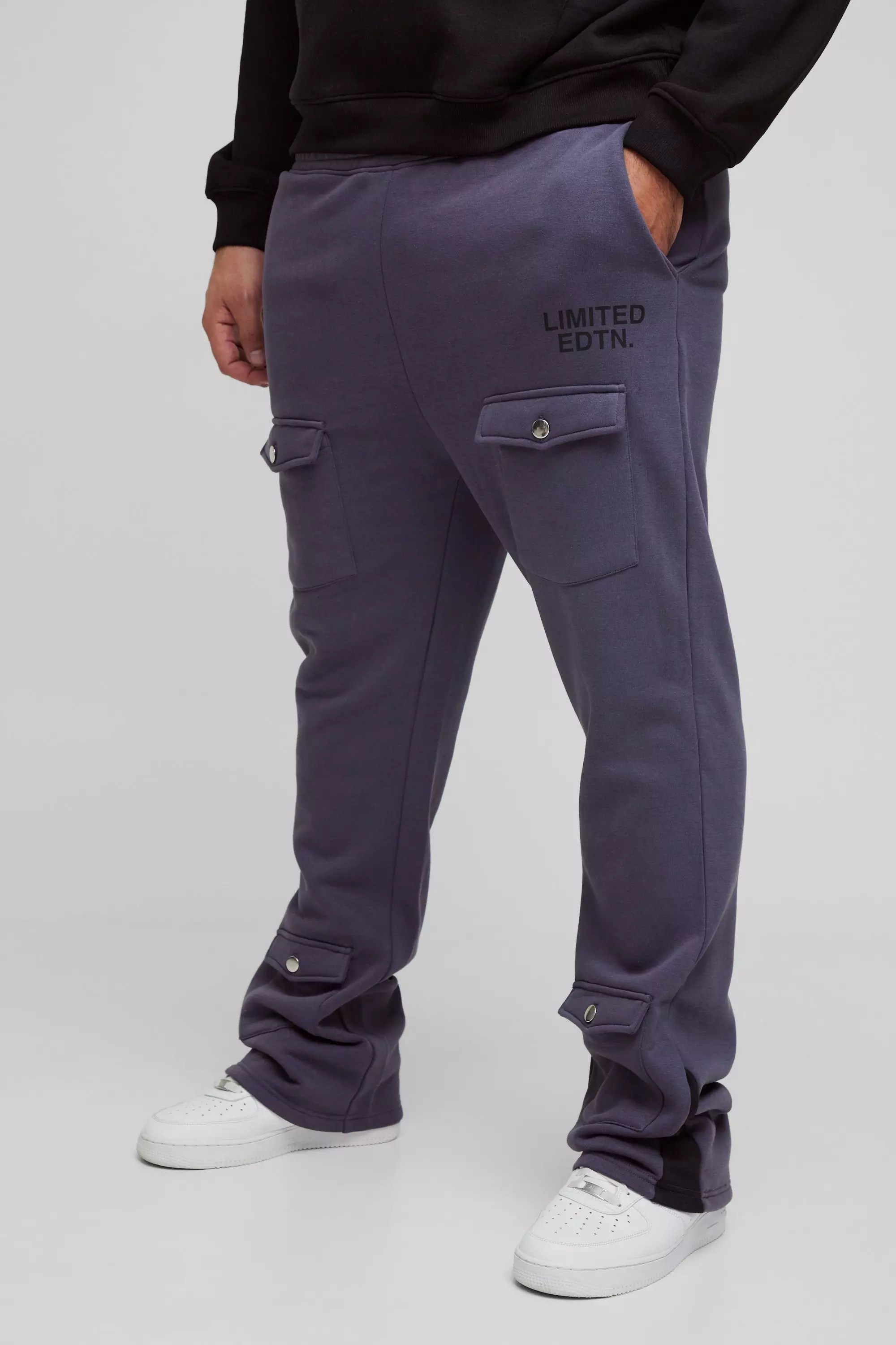 Purple Plus Limited Slim Flare Cargo Gusset Joggers alternative image