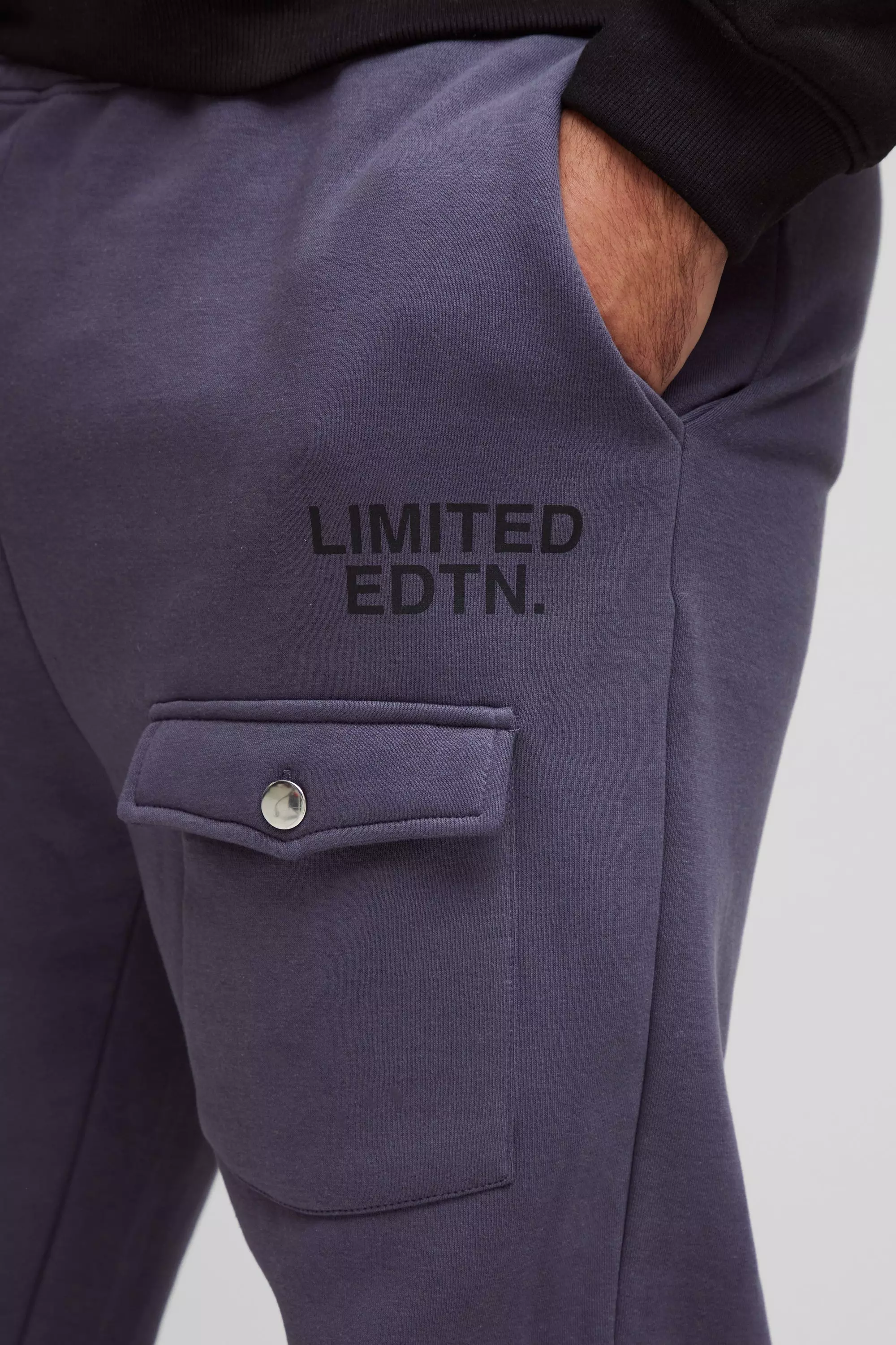 Purple Plus Limited Slim Flare Cargo Gusset Joggers alternative image