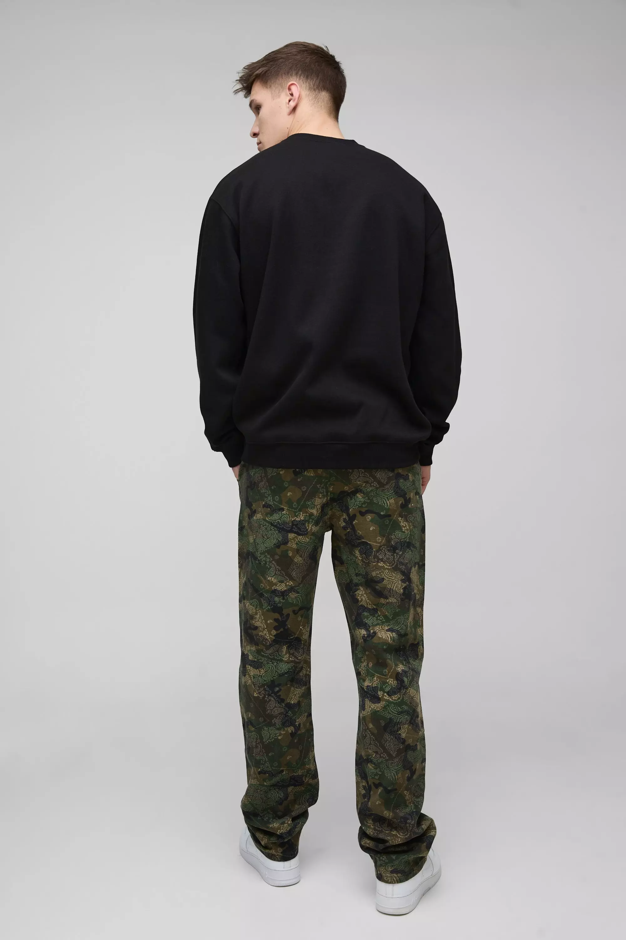 Black Tall Oversized Tupac License Print Sweatshirt alternative image