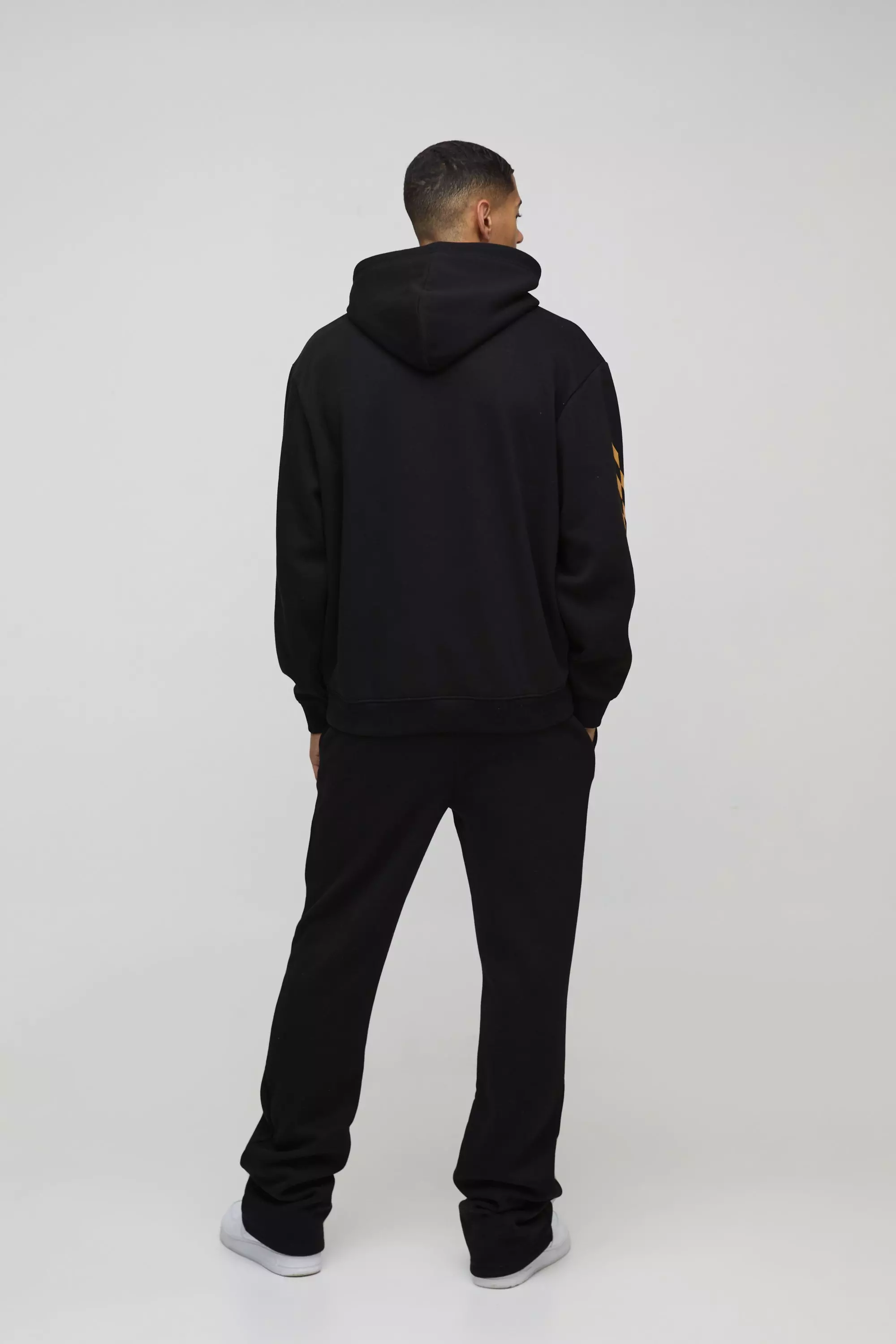 Black Slim Homme Stacked Flare Joggers alternative image