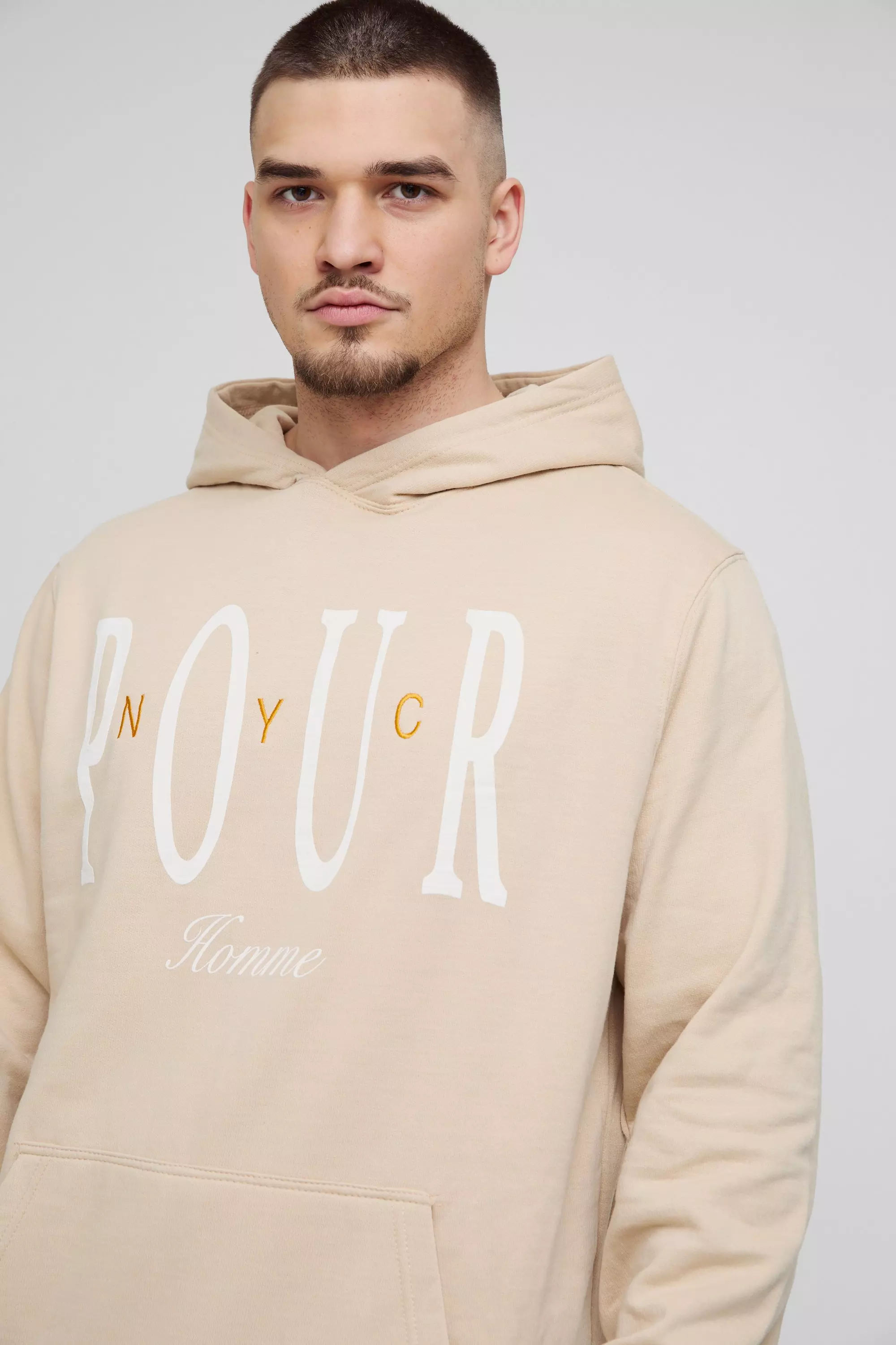 Tall - Sweat à capuche et broderie, Sand autre image