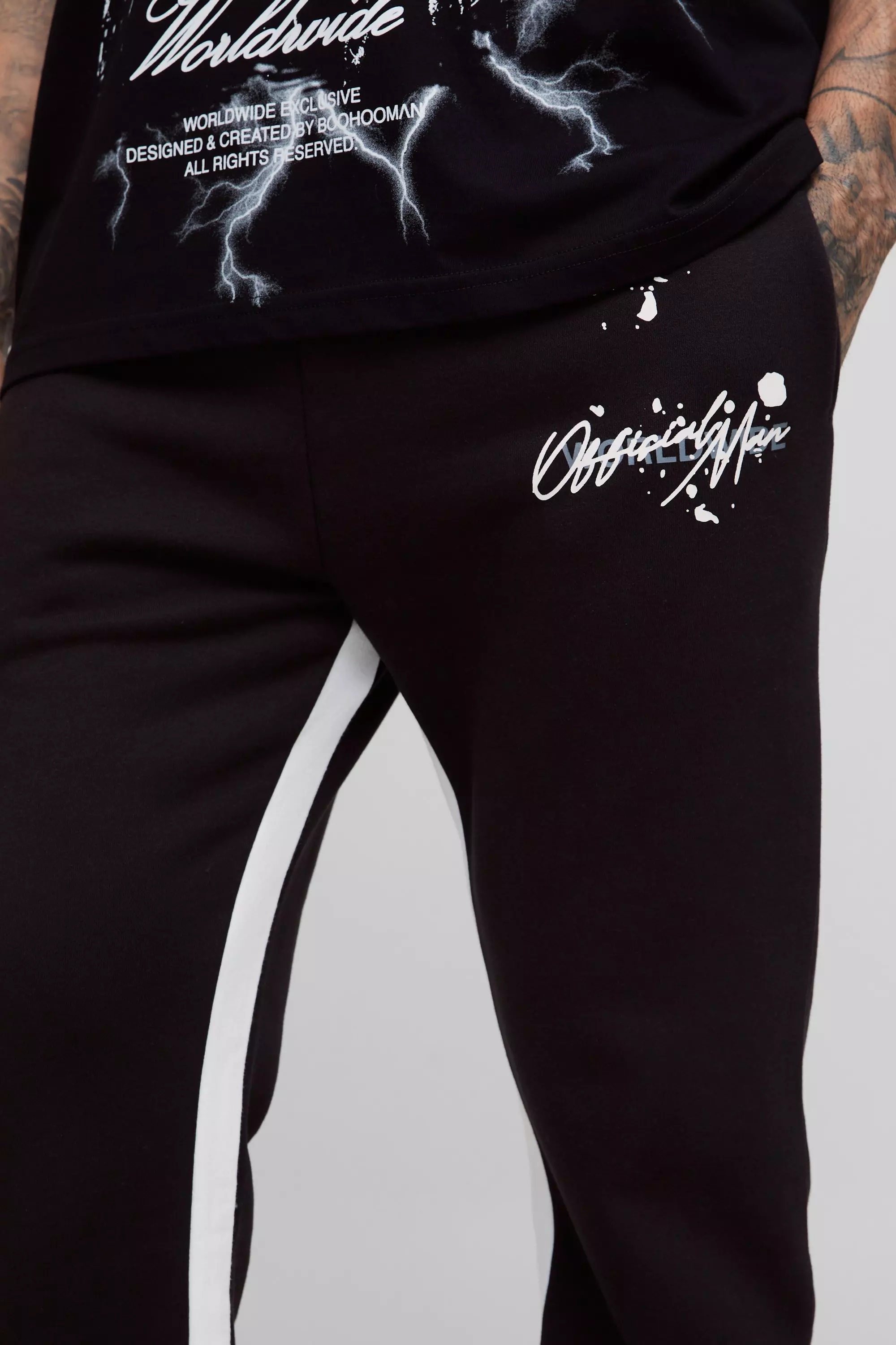 Tall Slim-Fit Schlag-Jogginghose, Black alternatives Bild