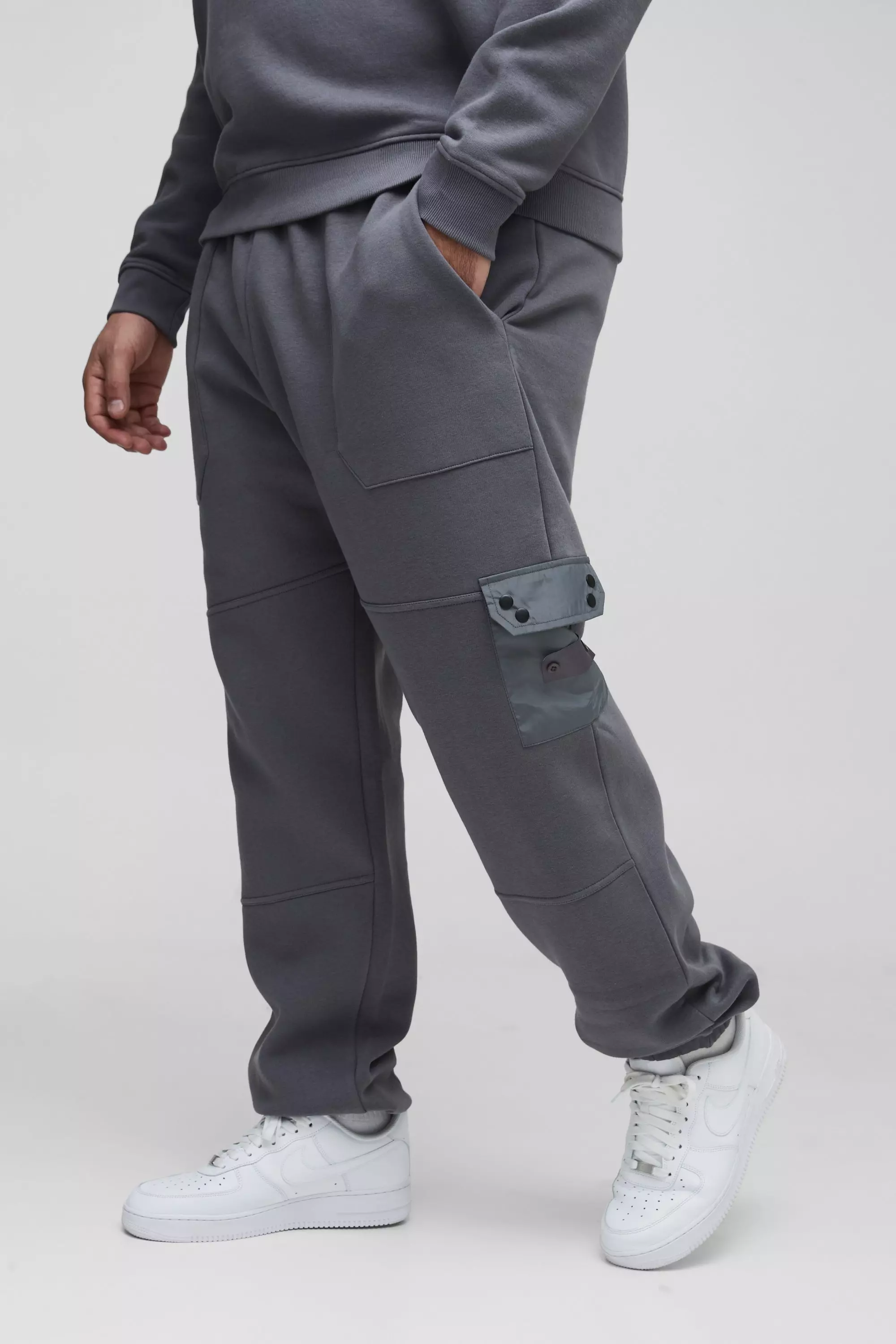 Grey Plus Utility Pocket Jersey Jogger alternative image