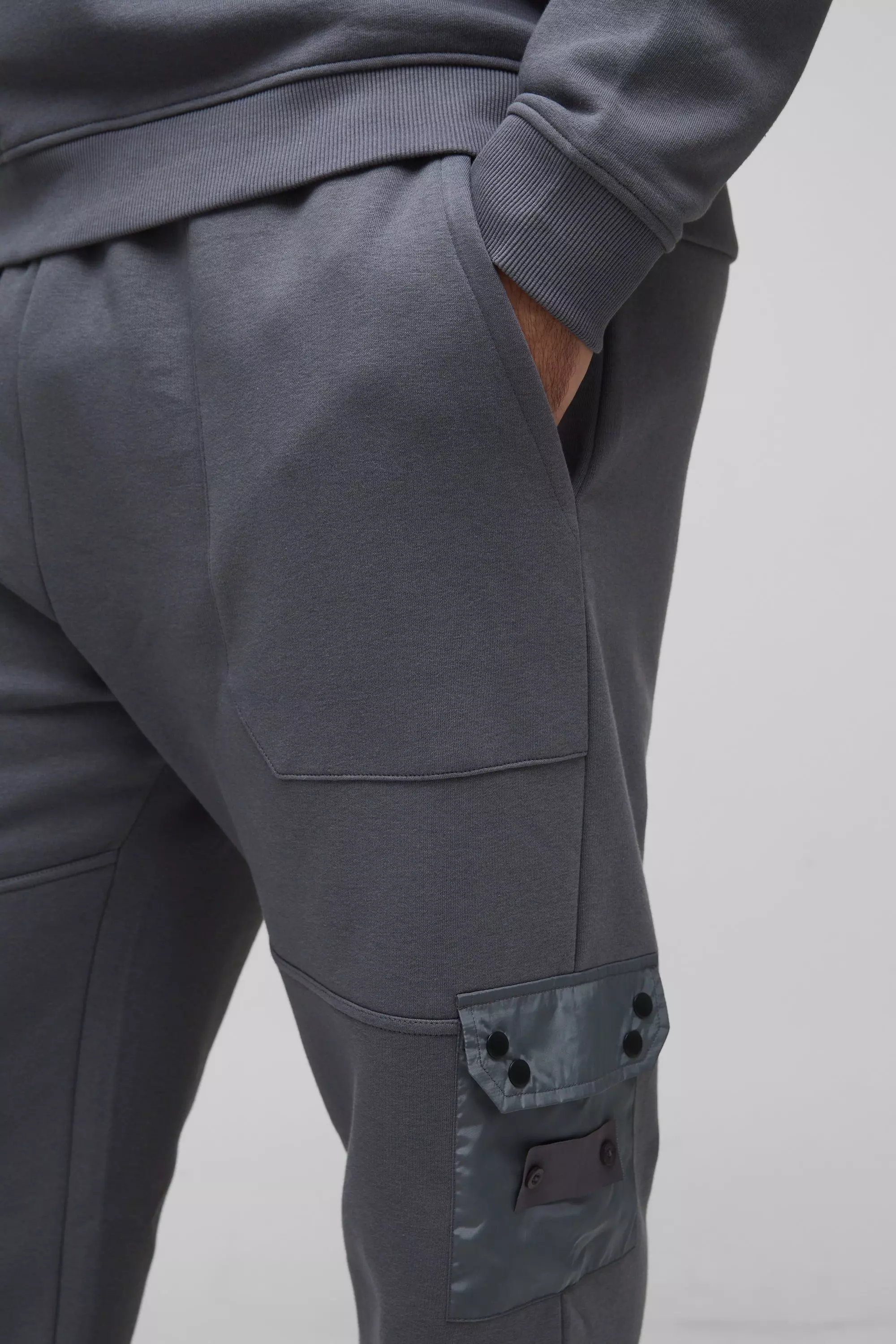 Grey Plus Utility Pocket Jersey Jogger alternative image