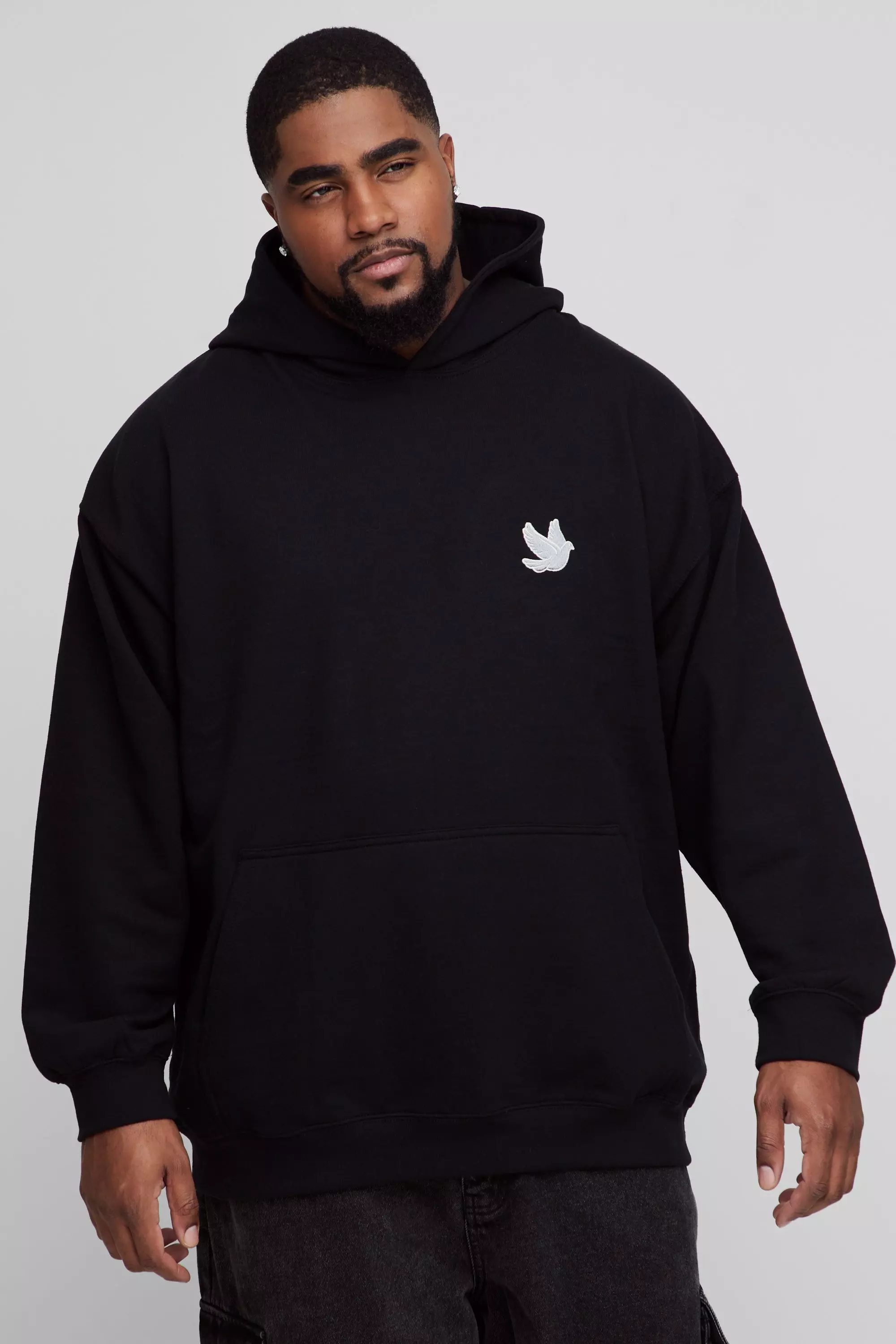 Black hoodie boohooman discount