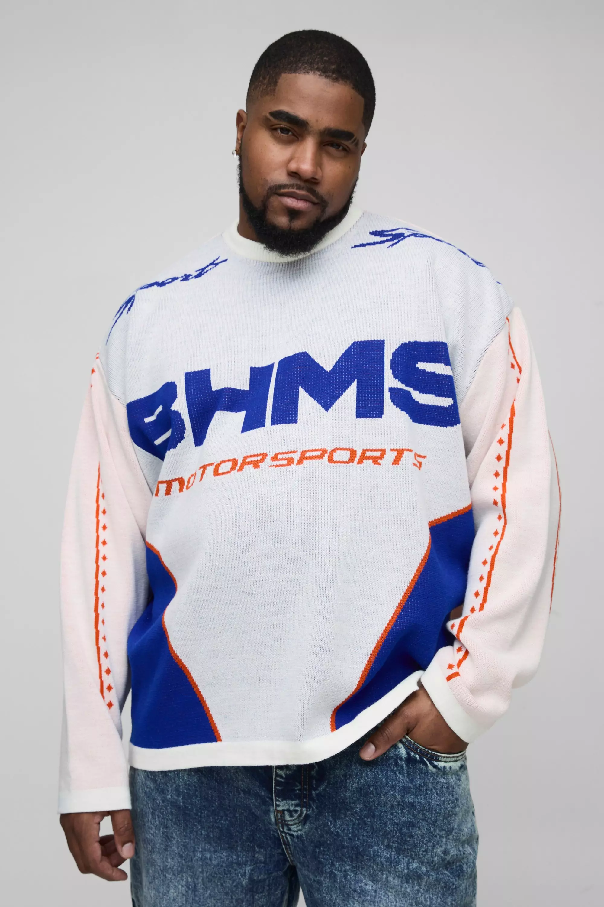 Plus langärmliges Oversize T-Shirt, Cobalt alternatives Bild
