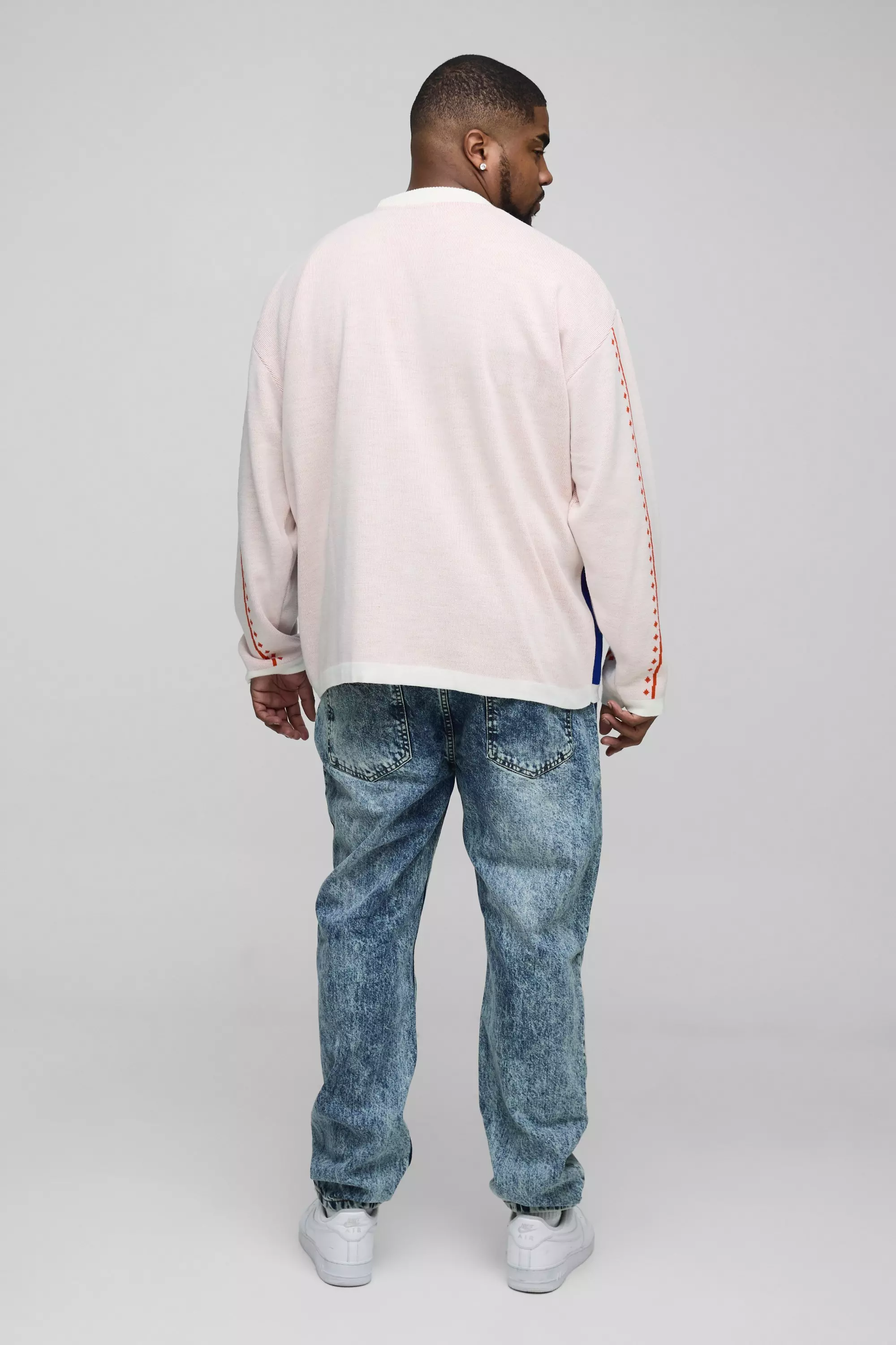 Plus langärmliges Oversize T-Shirt, Cobalt alternatives Bild