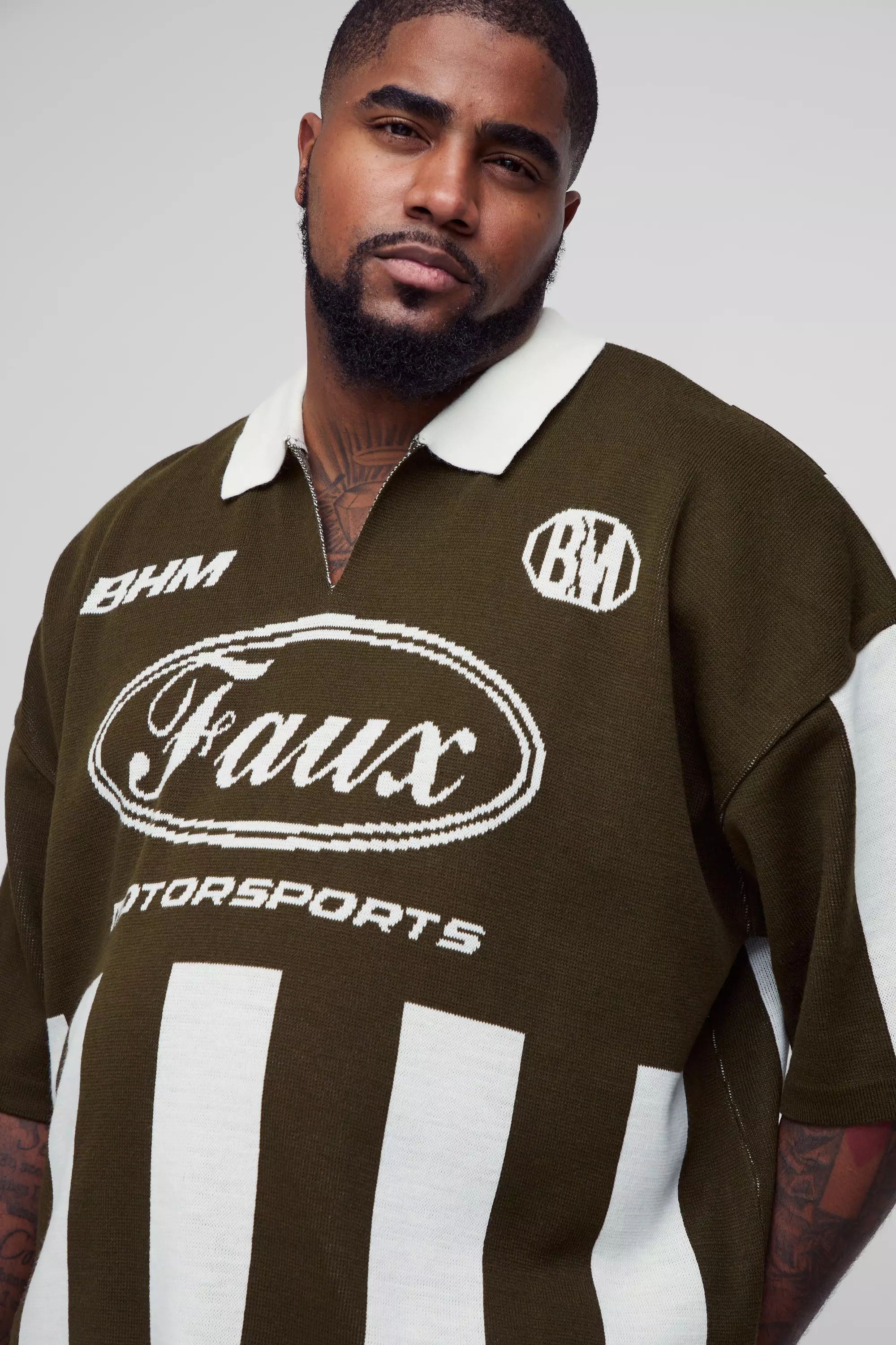 Grande taille - Polo oversize en maille, Green autre image