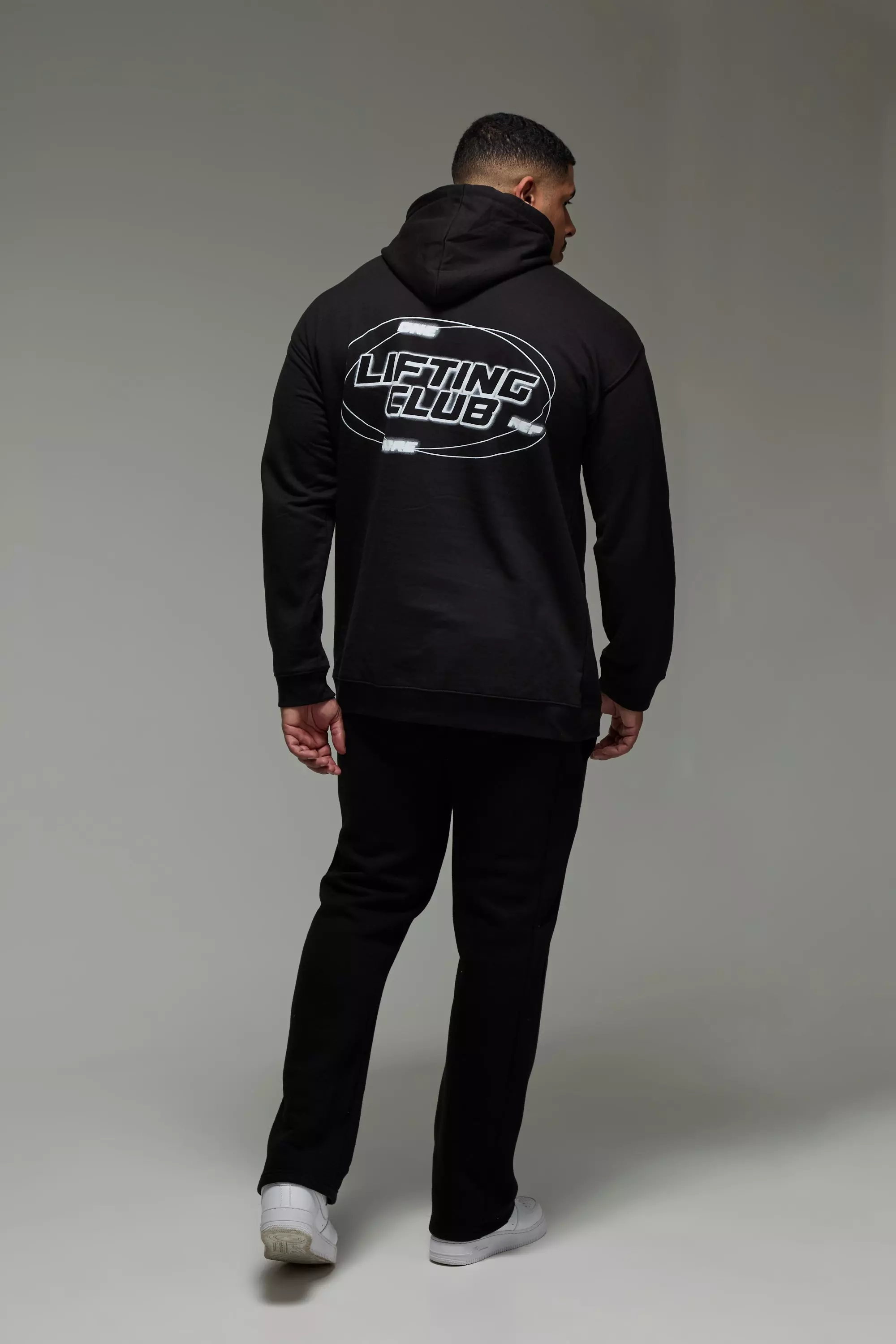Black Man Active Blurred Oversized Hoodie alternative image