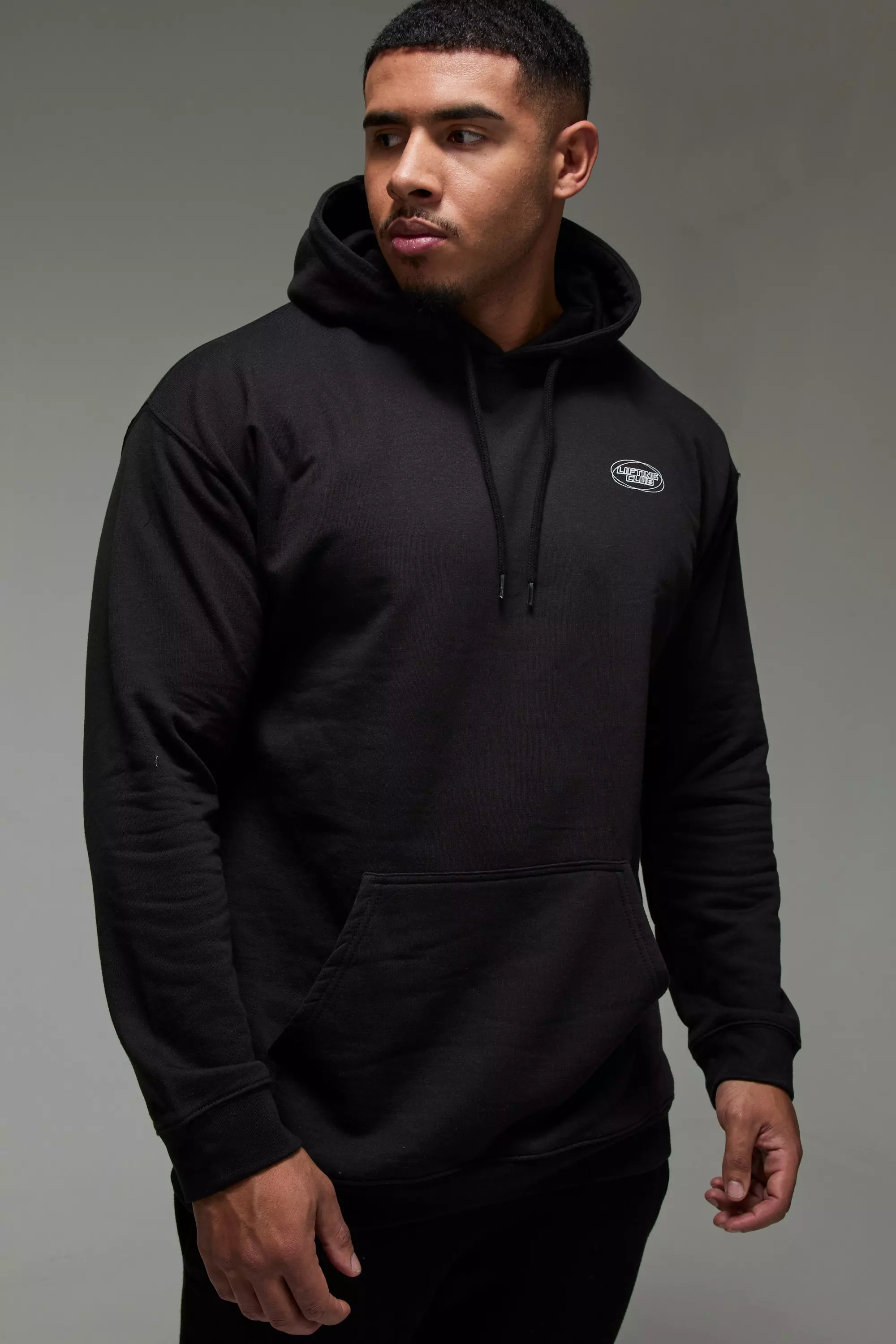 Black Man Active Blurred Oversized Hoodie alternative image
