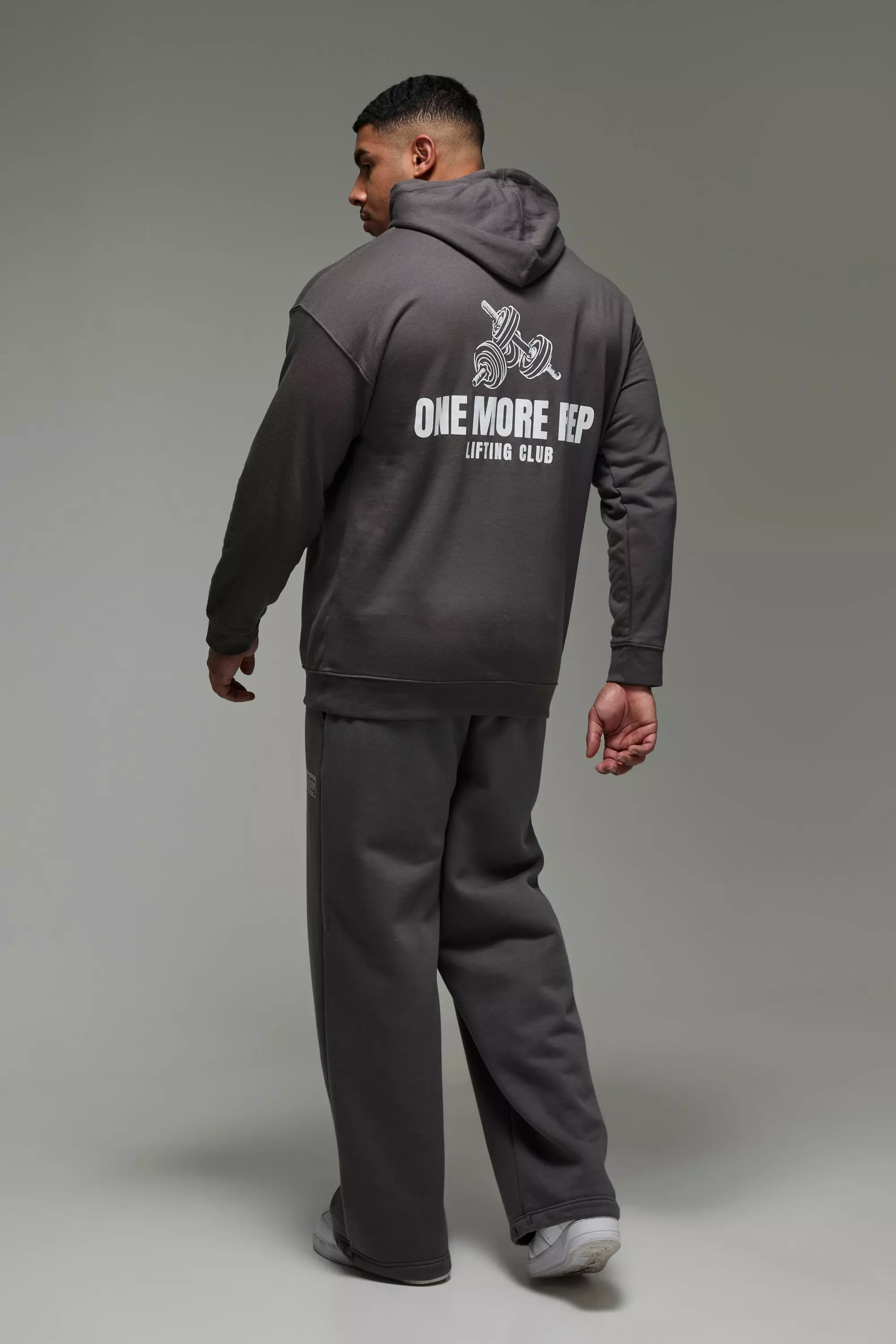 Charcoal Man Active One More Rep Oversized Hoodie alternative image