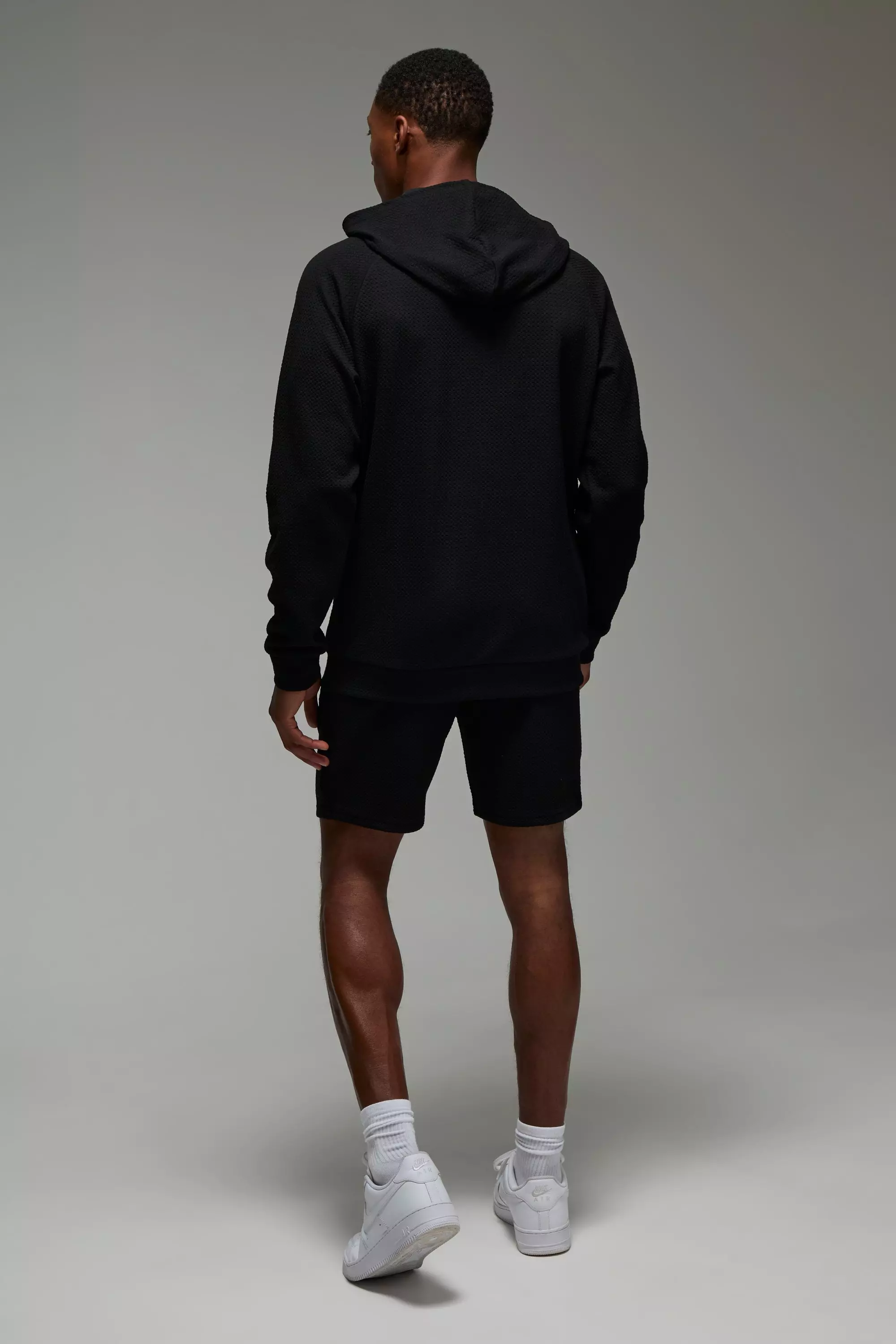 Texturierte Man Sport-Shorts, Black alternatives Bild