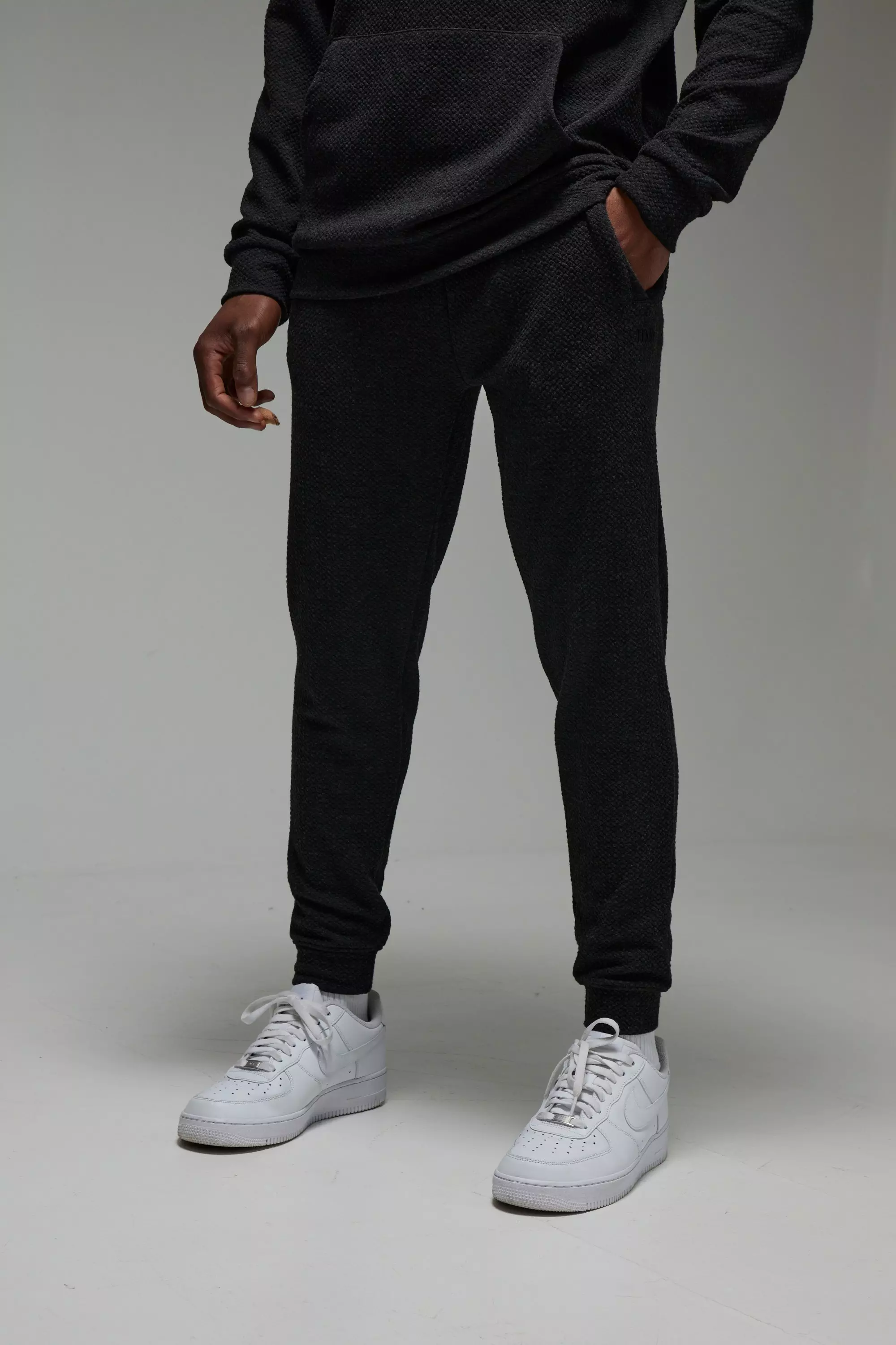 Charcoal Man Sport Textured Double Knit Jogger alternative image