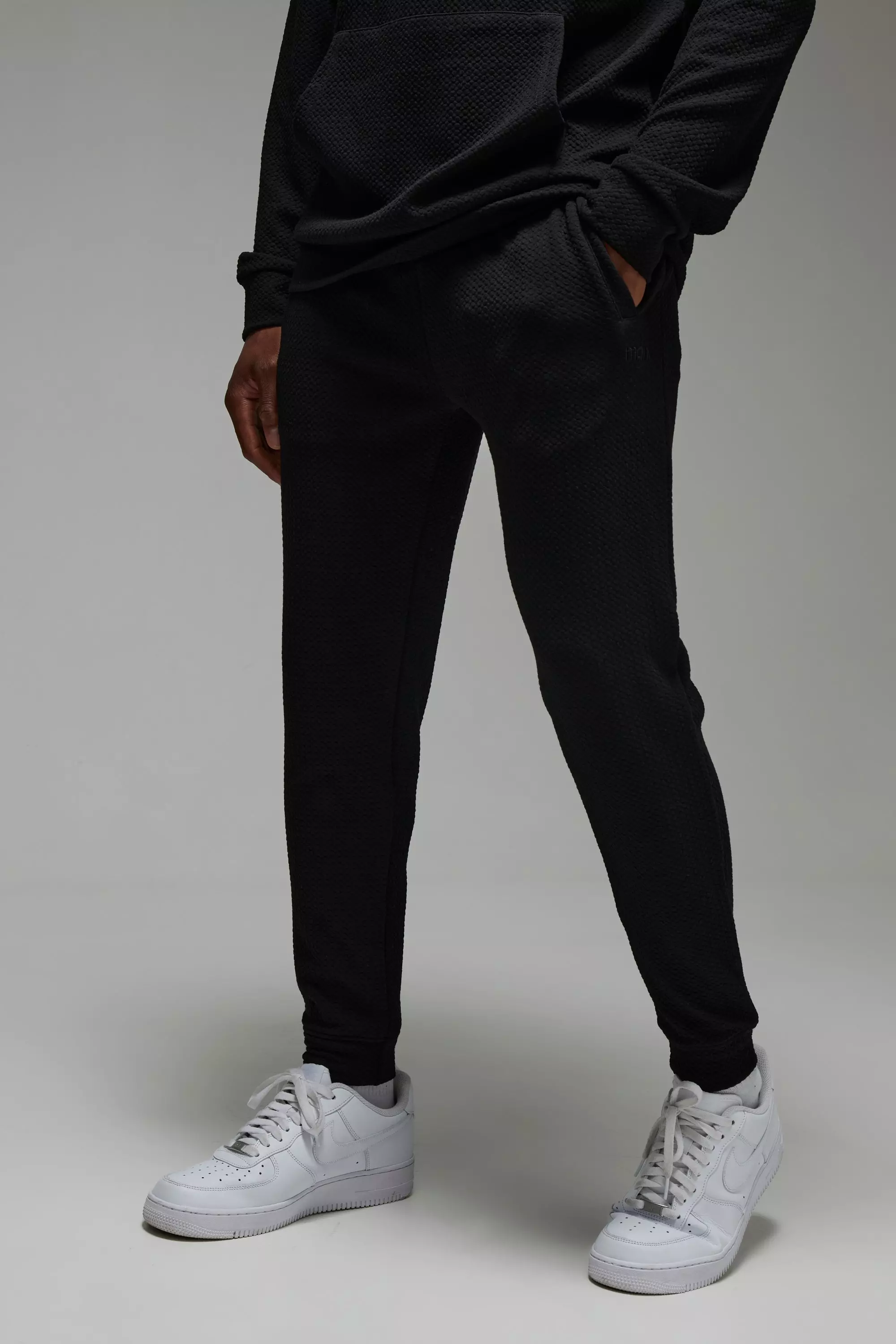 Black Man Sport Textured Double Knit Jogger alternative image