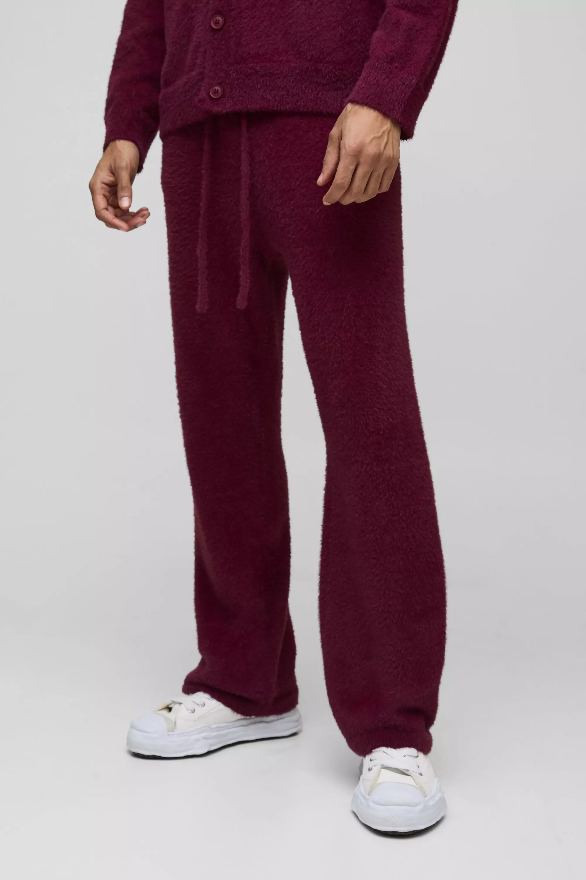 Lockere flauschige Jogginghose, Burgundy alternatives Bild