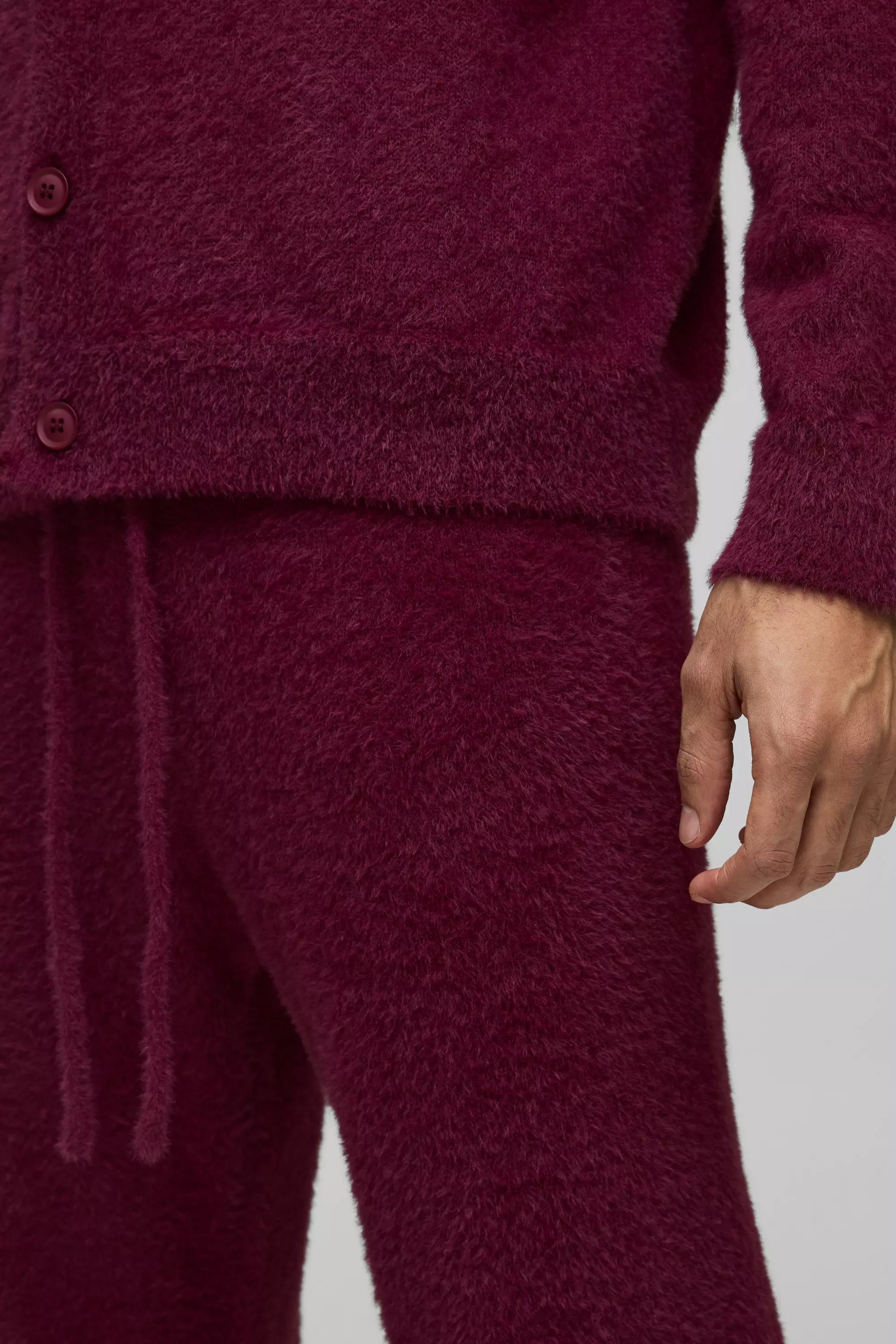Lockere flauschige Jogginghose, Burgundy alternatives Bild