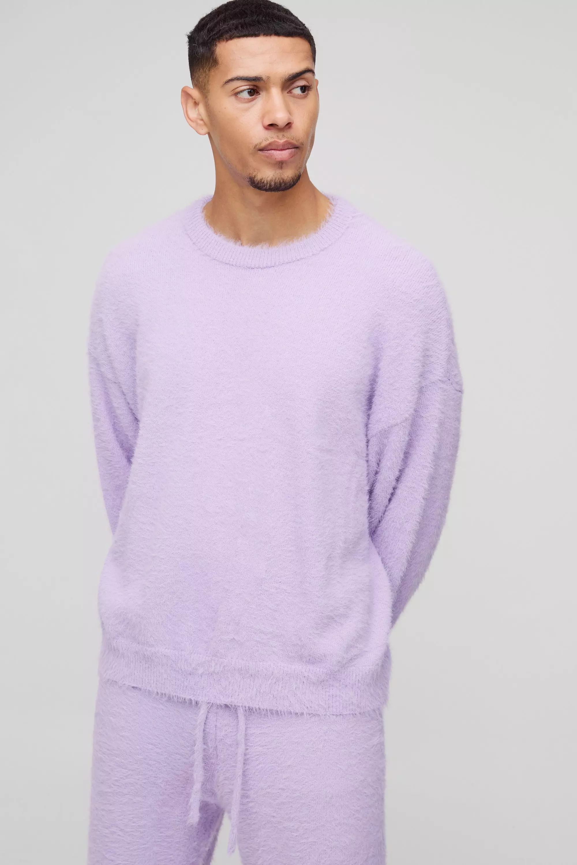 Oversized Super Fluffy Knitted Jumper boohooMAN UK