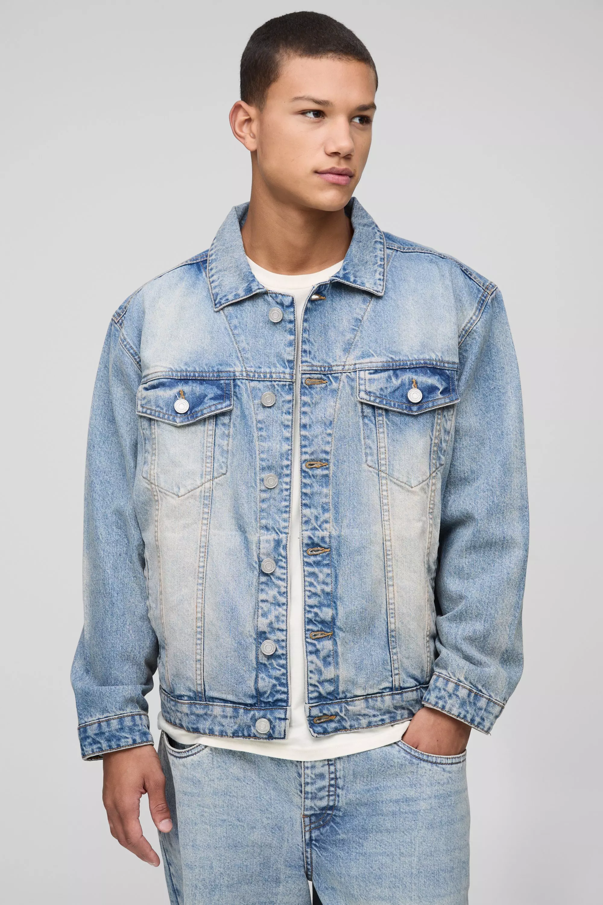 Regular Stonewash Denim Jacket Light blue