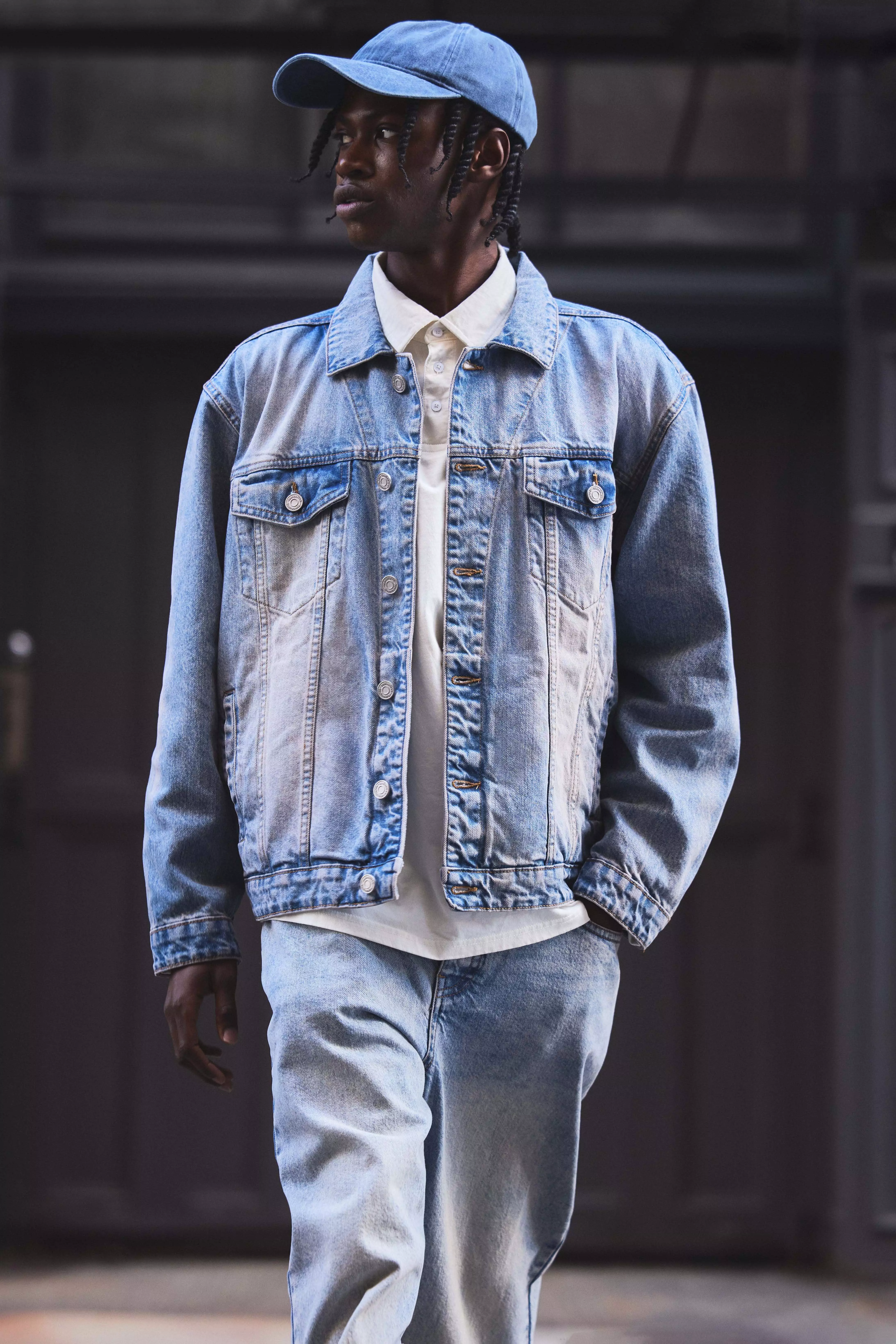 Regular Stonewash Jeansjacke, Light blue alternatives Bild