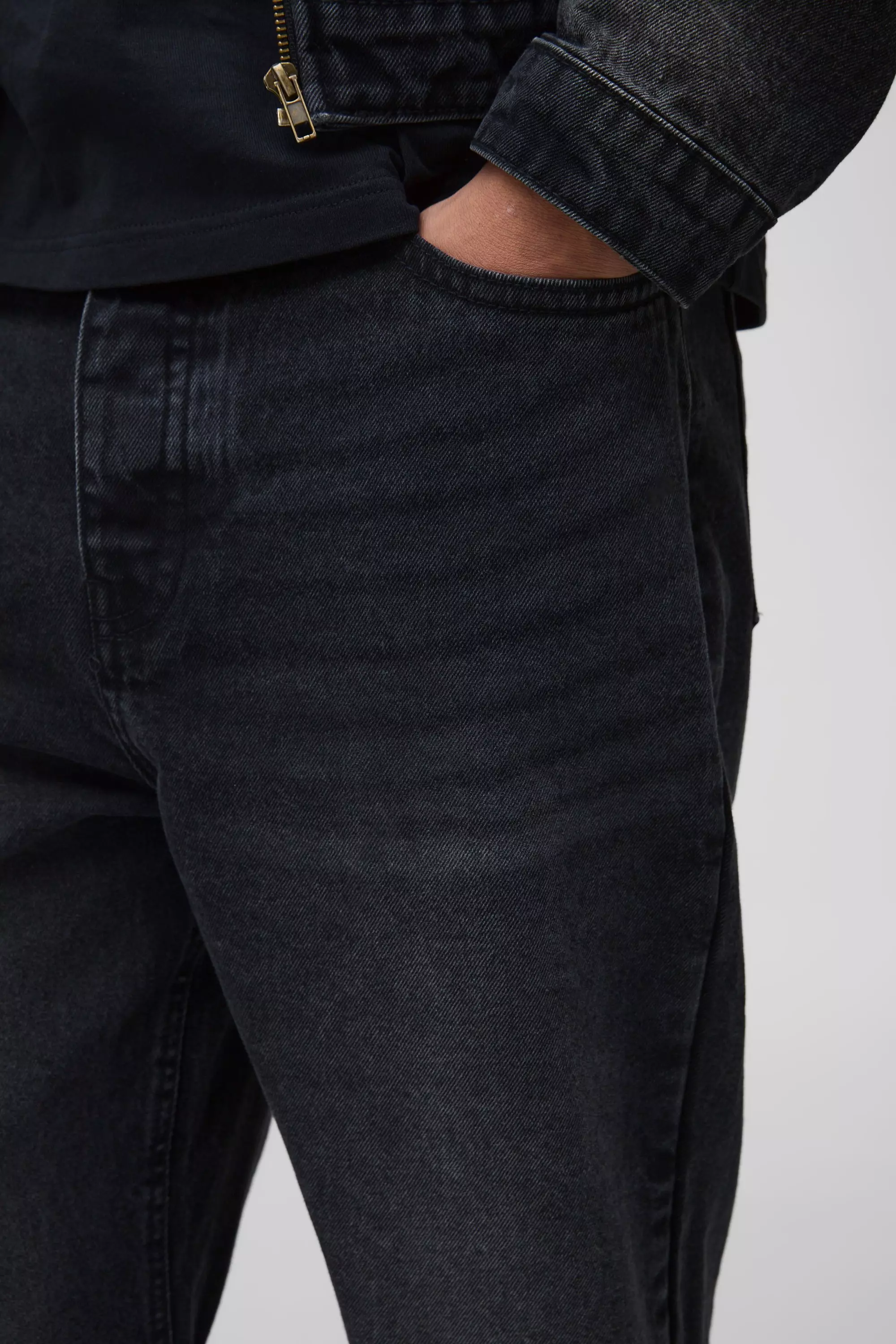 Relaxed Flare Washed Black Ripped Knee Jeans | boohooMAN USA