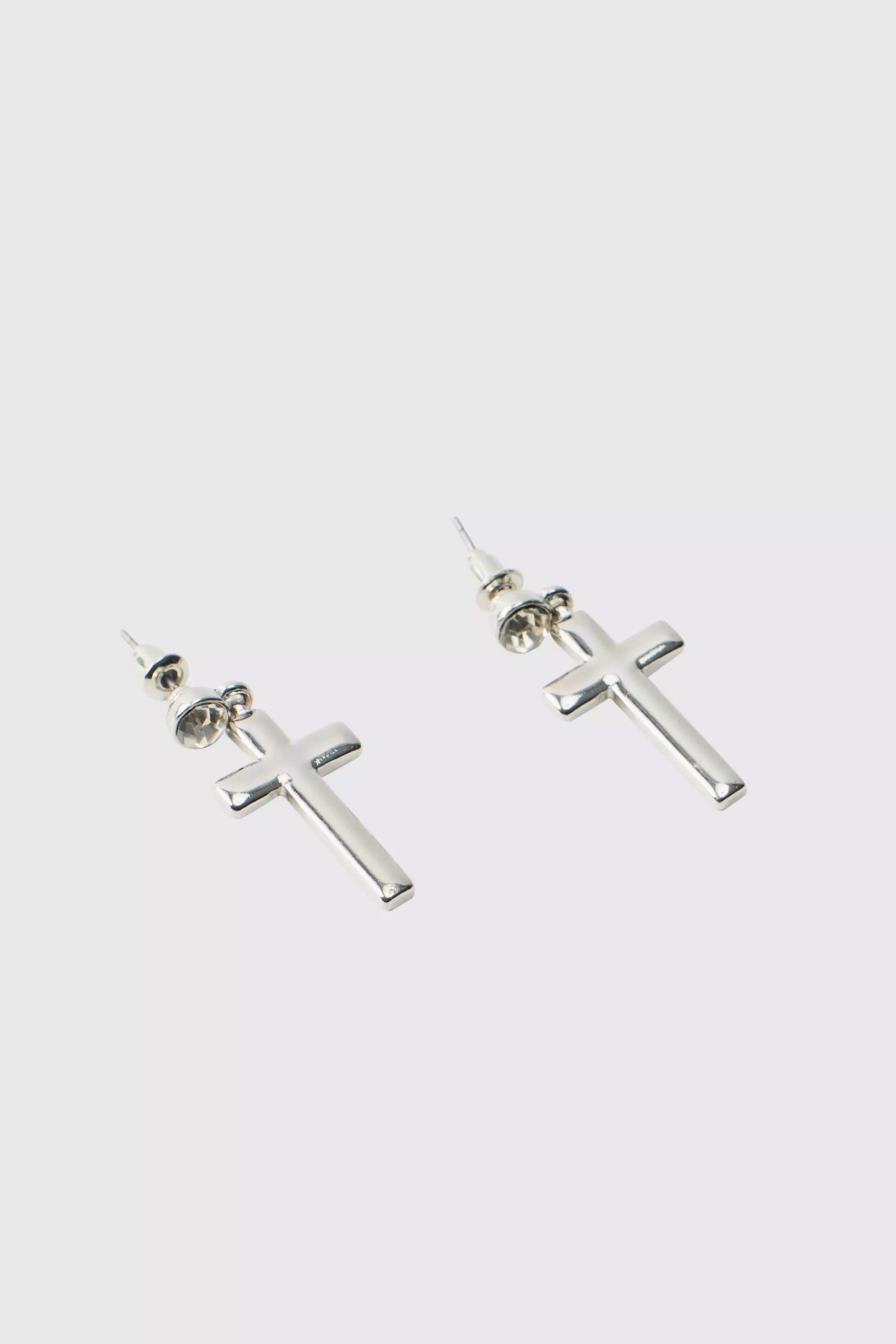 Cross Earrings Silver