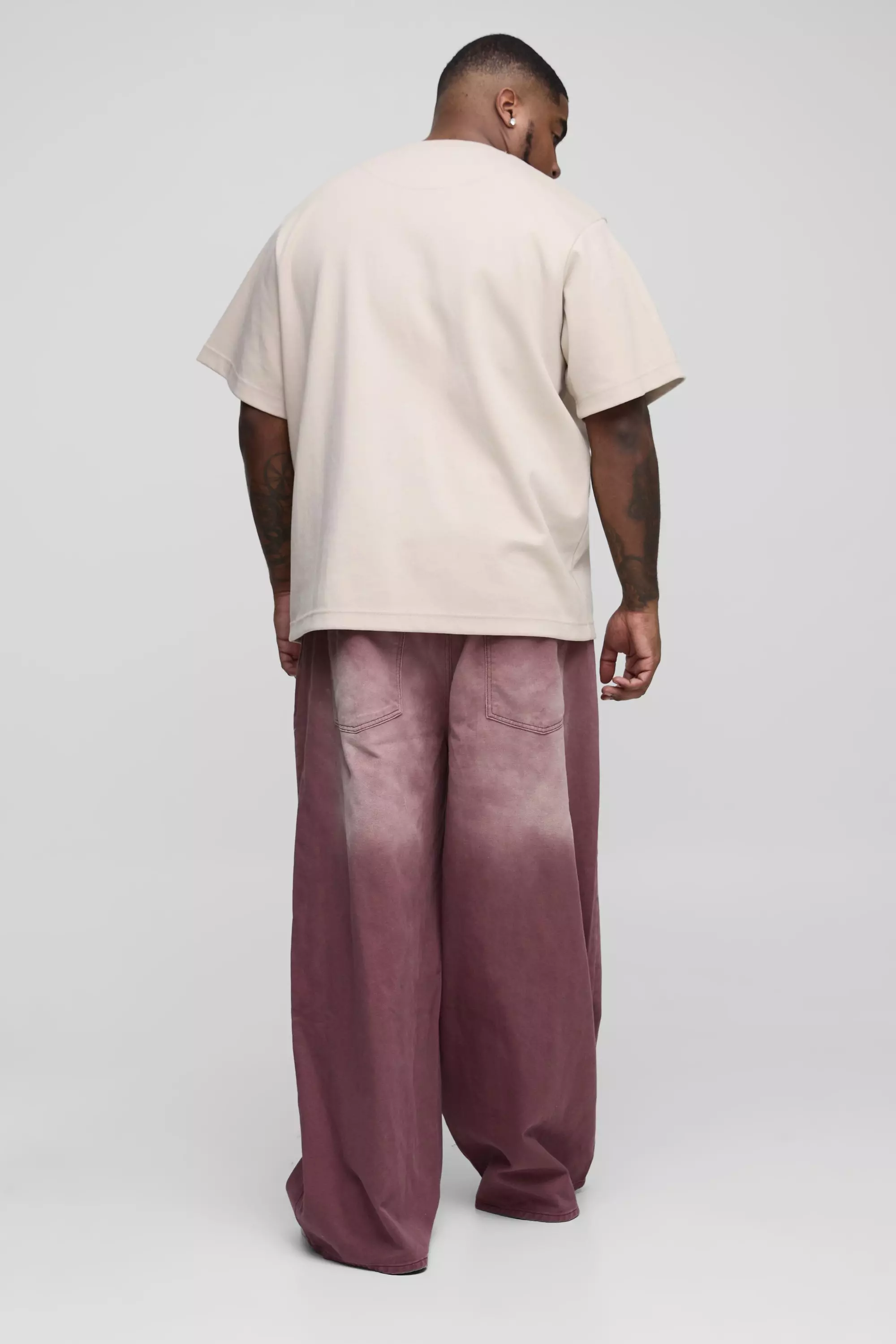 Red Plus Onbewerkte Extreem Gebleekte Baggy Jeans alternatieve afbeelding
