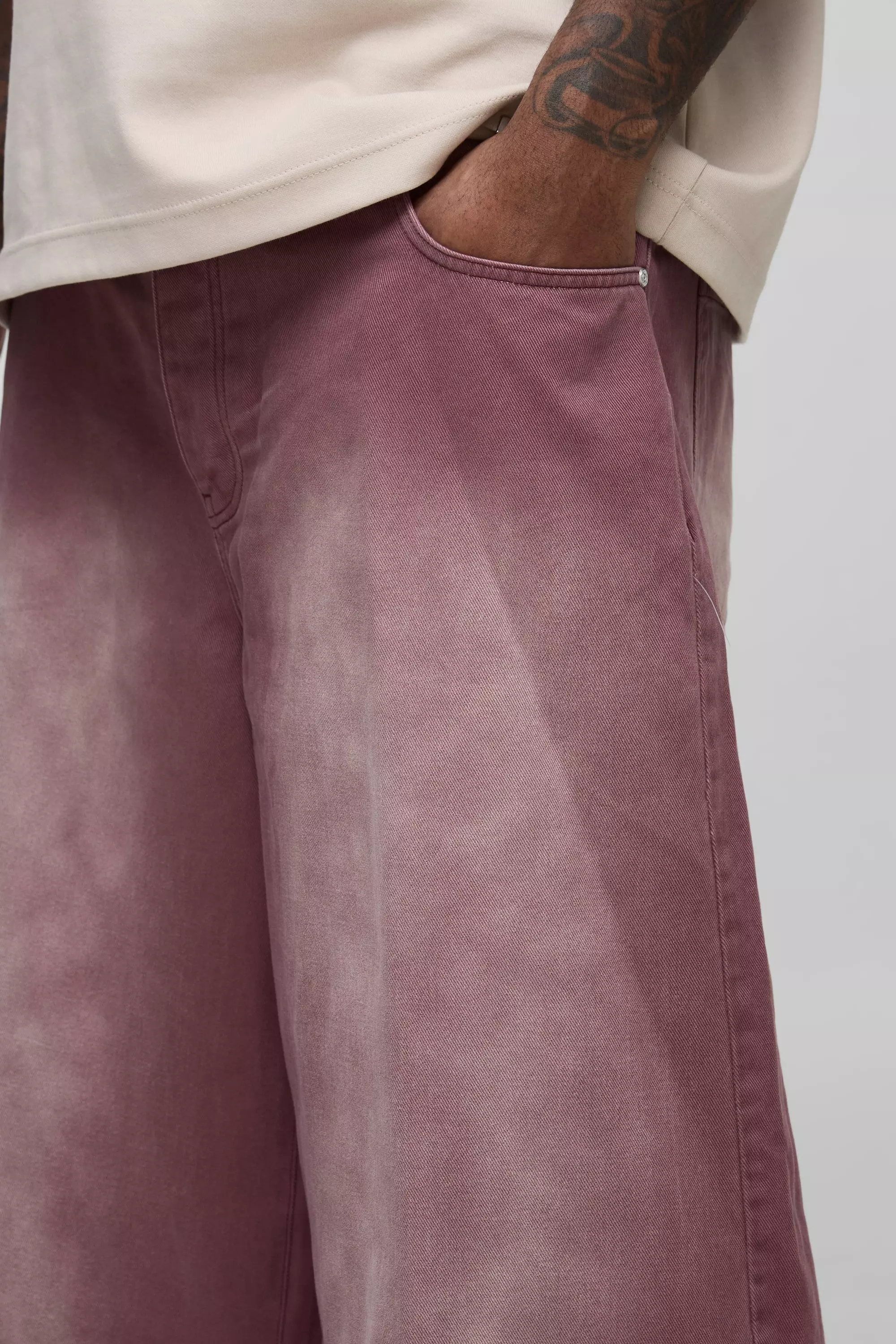 Red Plus Onbewerkte Extreem Gebleekte Baggy Jeans alternatieve afbeelding