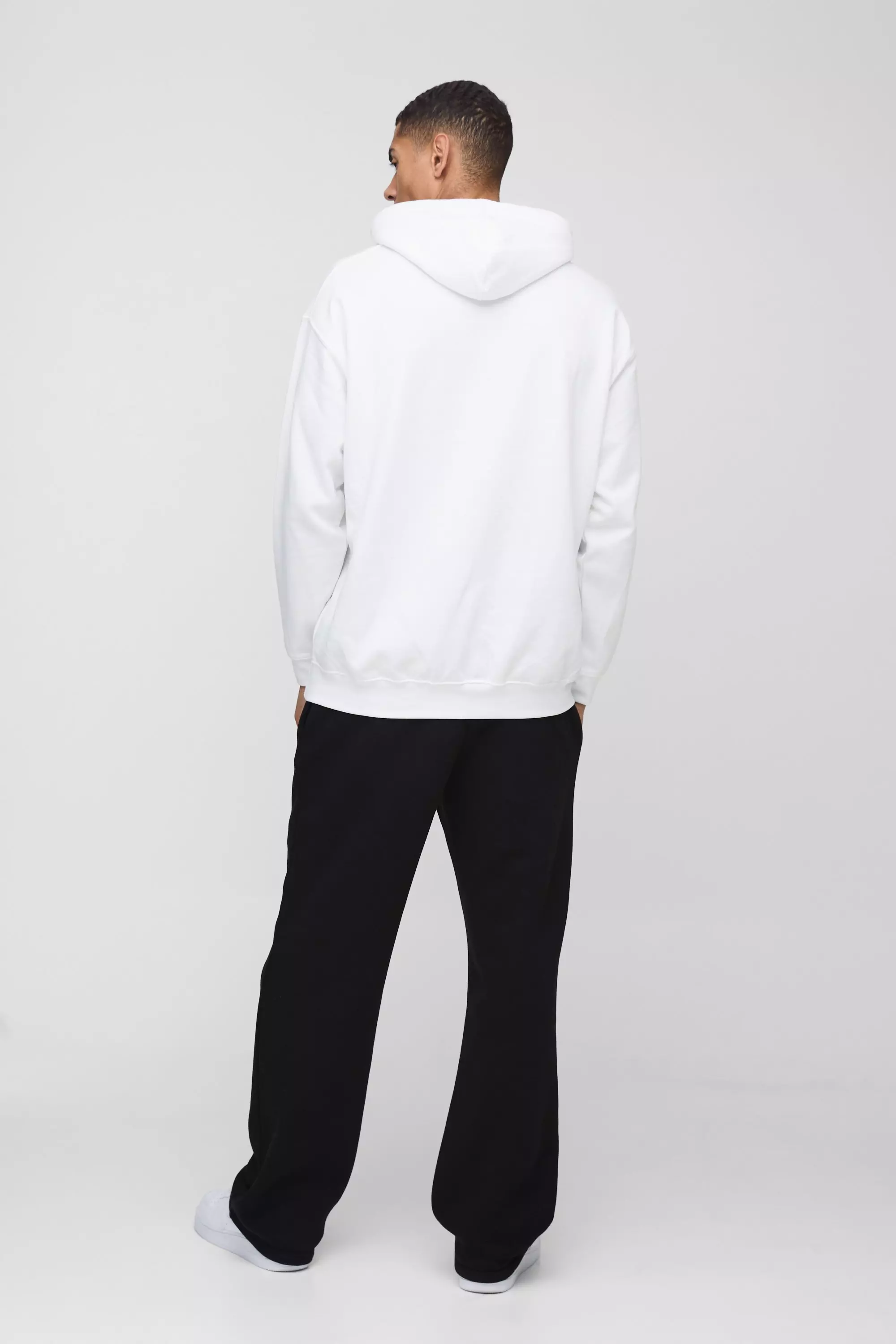 White Oversized UFC Sports License Print Hoodie alternative image