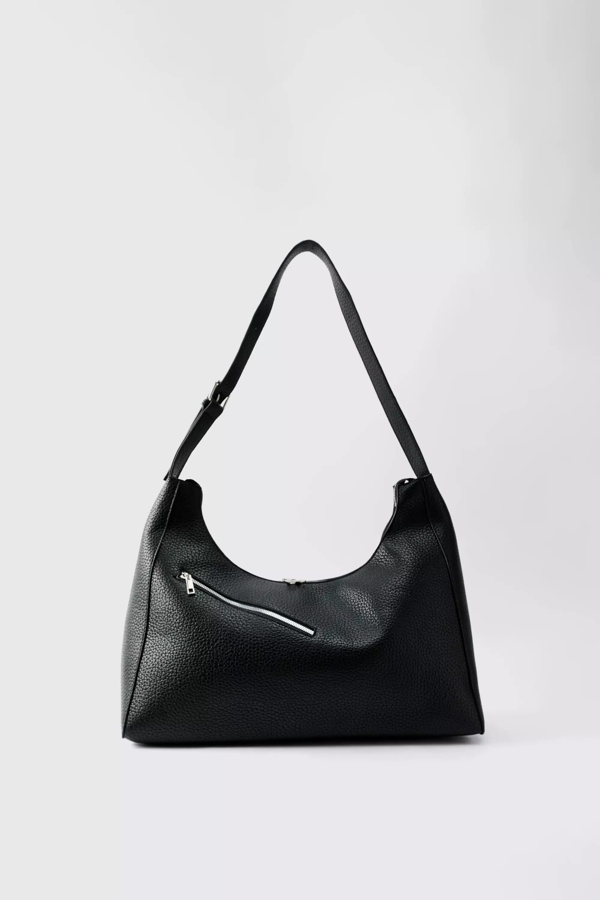 Black Faux Leather Extreme oversized Shoulder bag alternative image