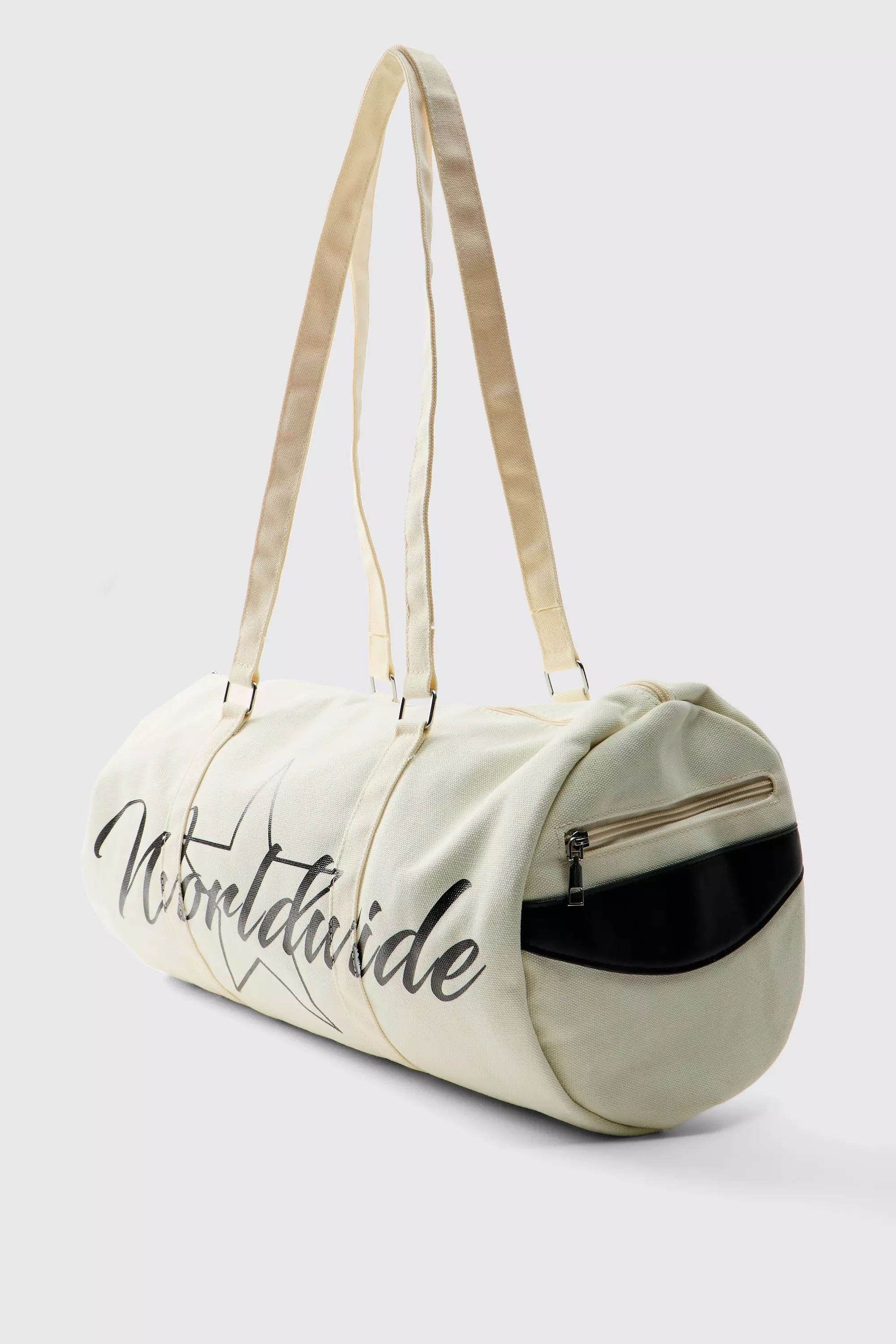 Canvas Rucksack mit Print, Black alternatives Bild