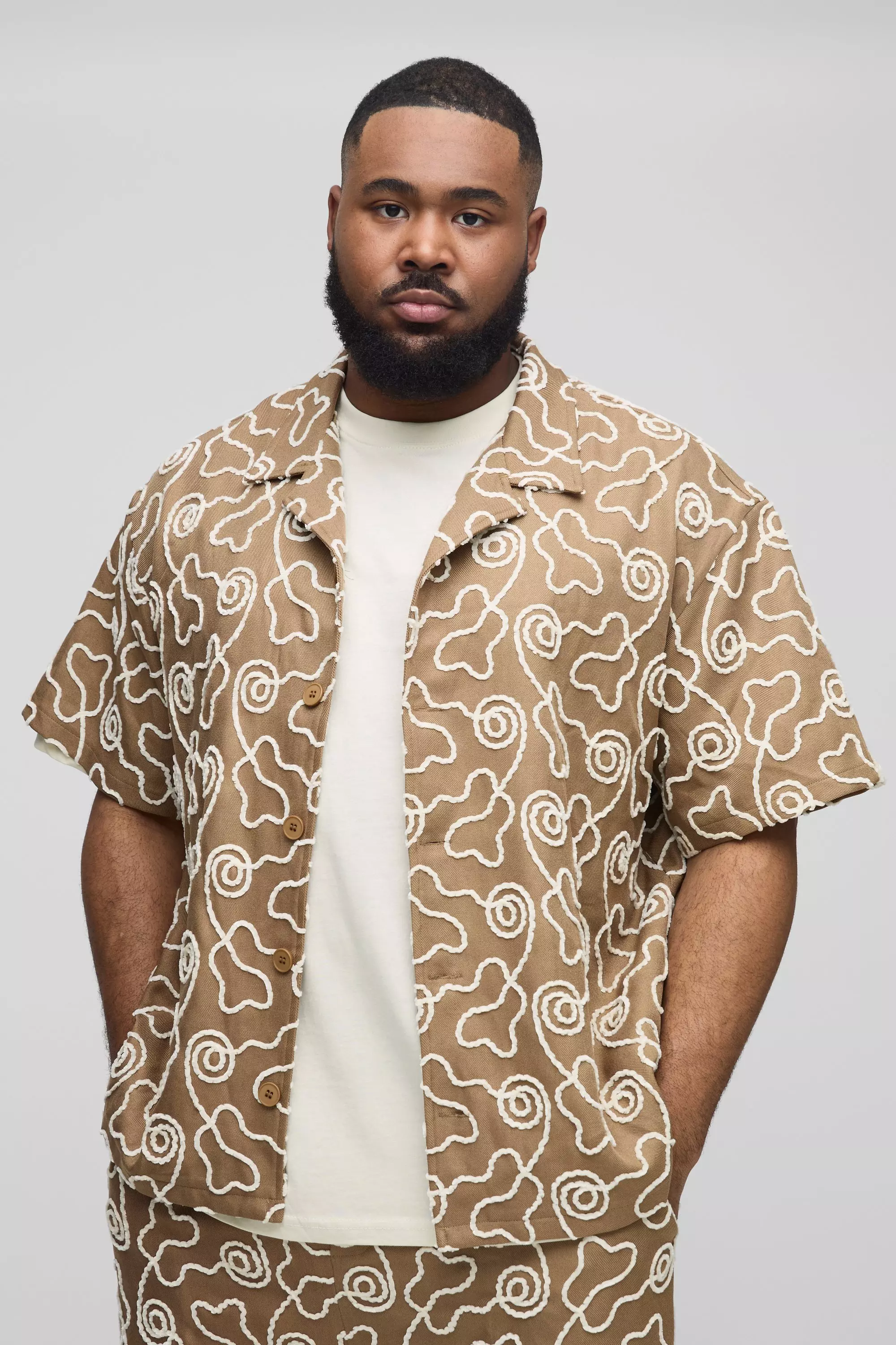 Grande taille - Chemise à broderie, Tan autre image