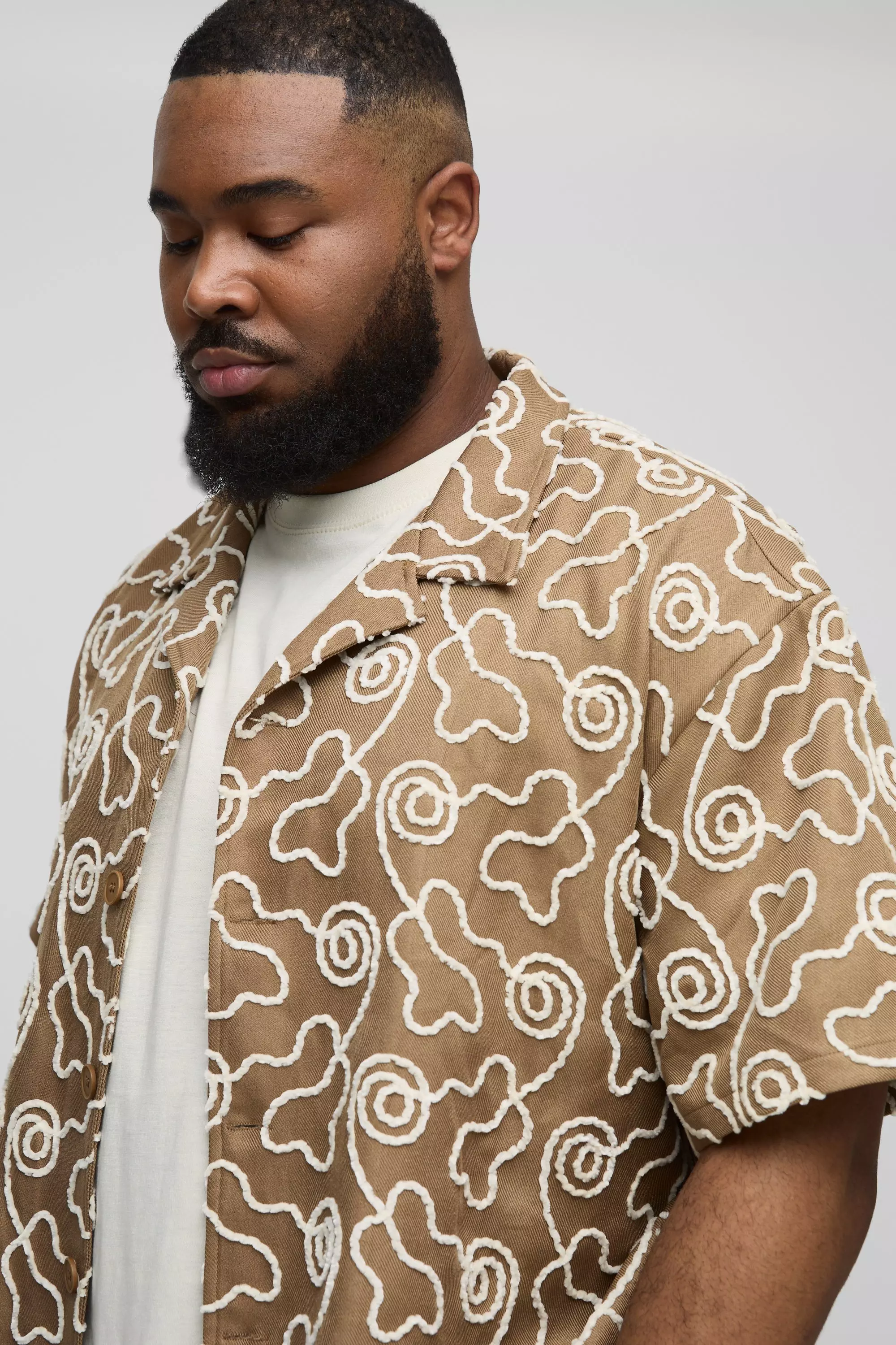 Grande taille - Chemise à broderie, Tan autre image