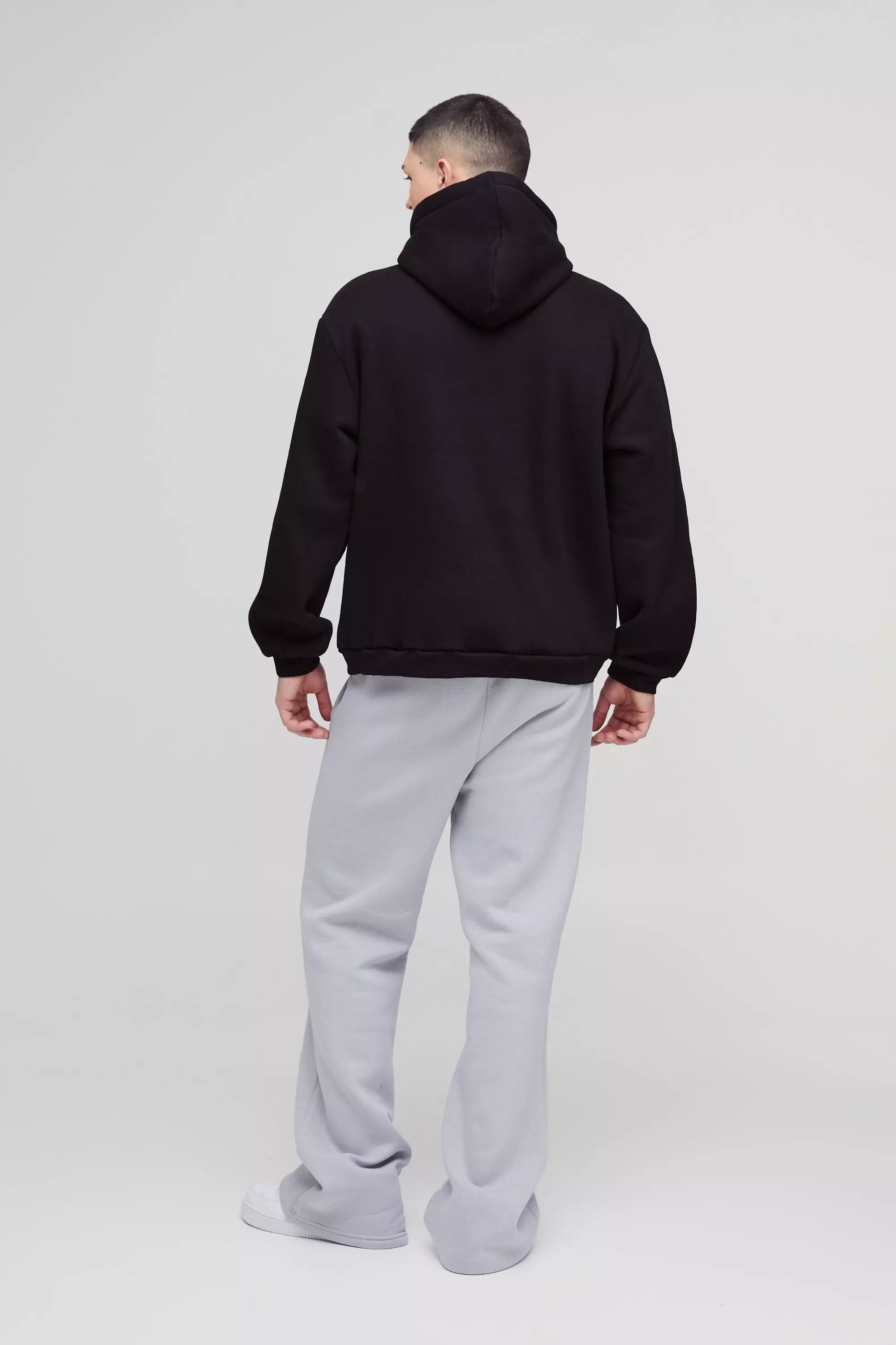 Sweat à capuche oversize à slogan, Black autre image