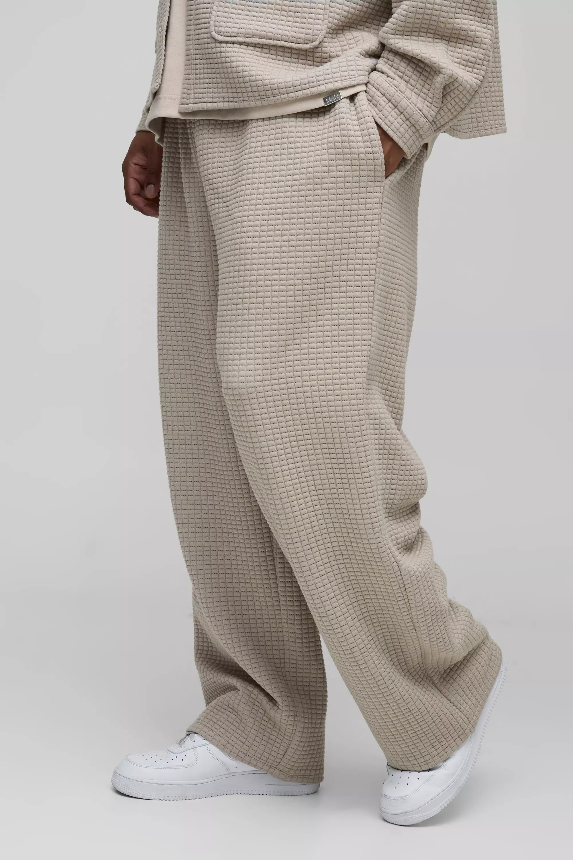 Taupe Plus Quilted Oversized Overshirt alternative image