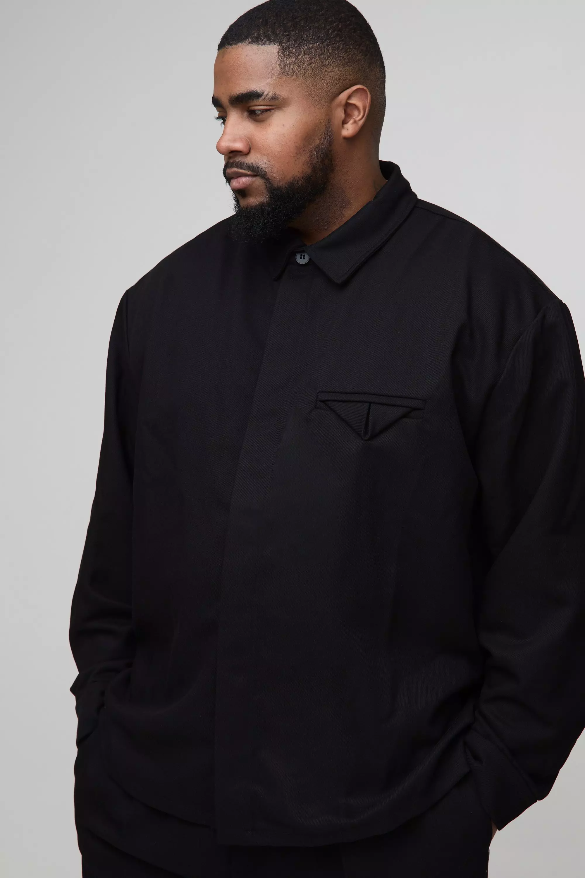 Grande taille - Surchemise en twill, Black autre image
