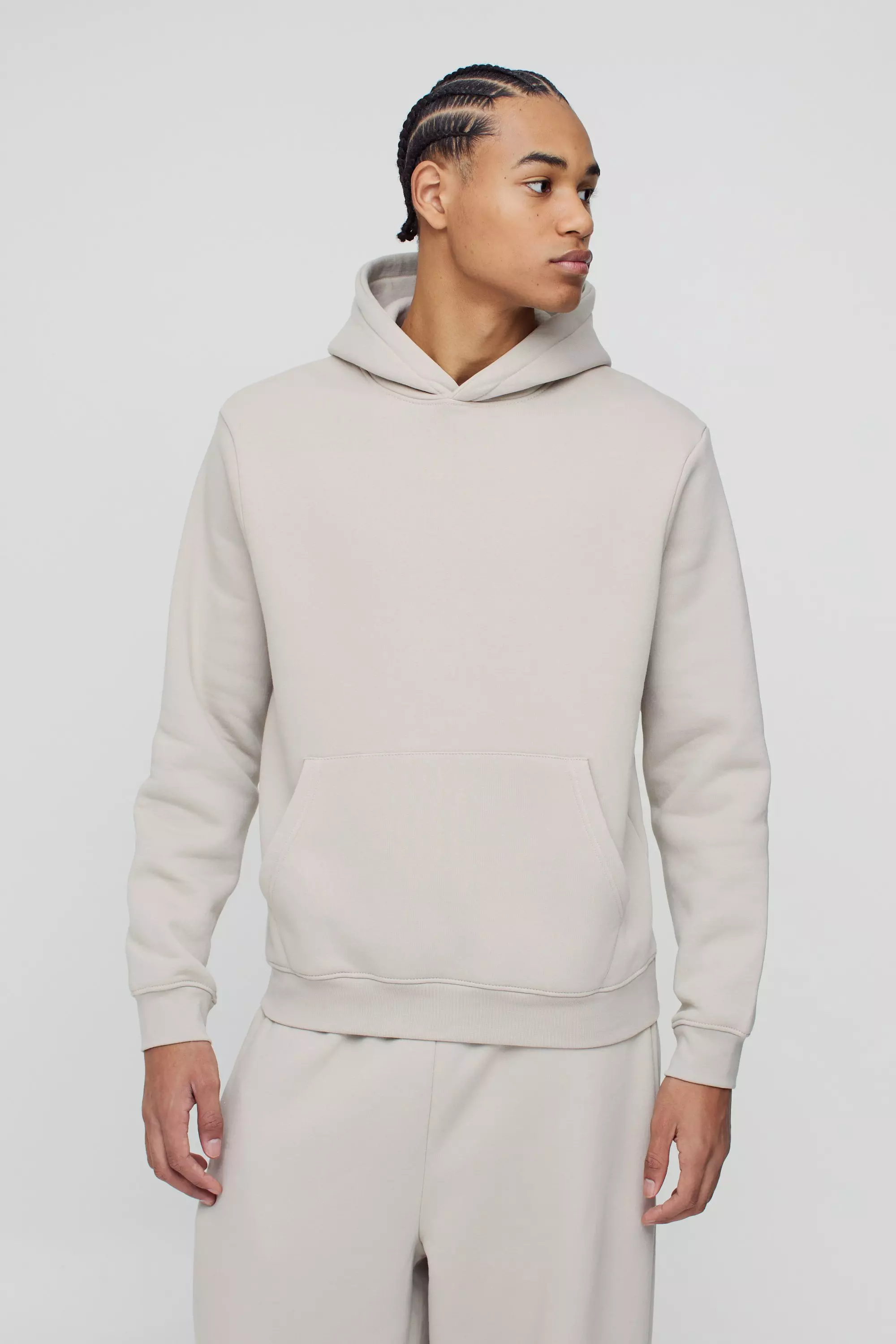 Stone 330GSM Basic Regular Fit Over The Head Hoodie alternative image