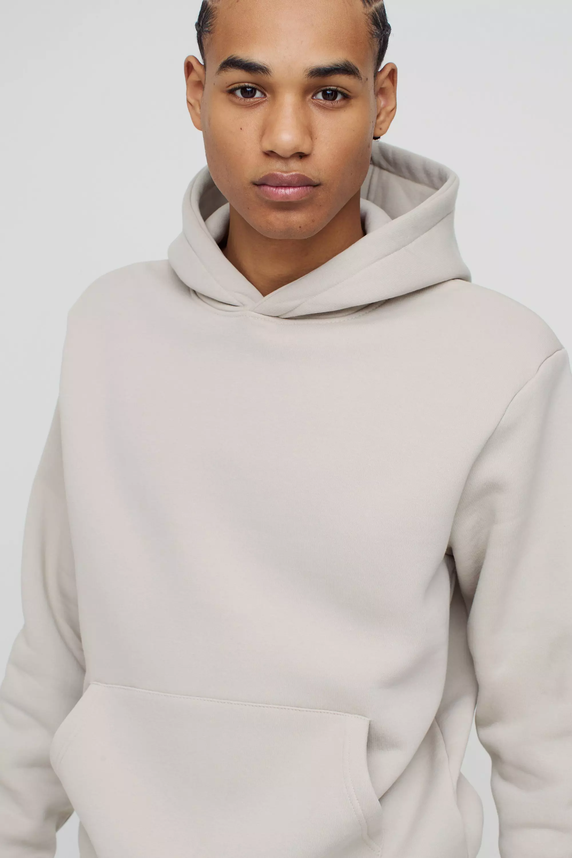 Stone 330GSM Basic Regular Fit Over The Head Hoodie alternative image