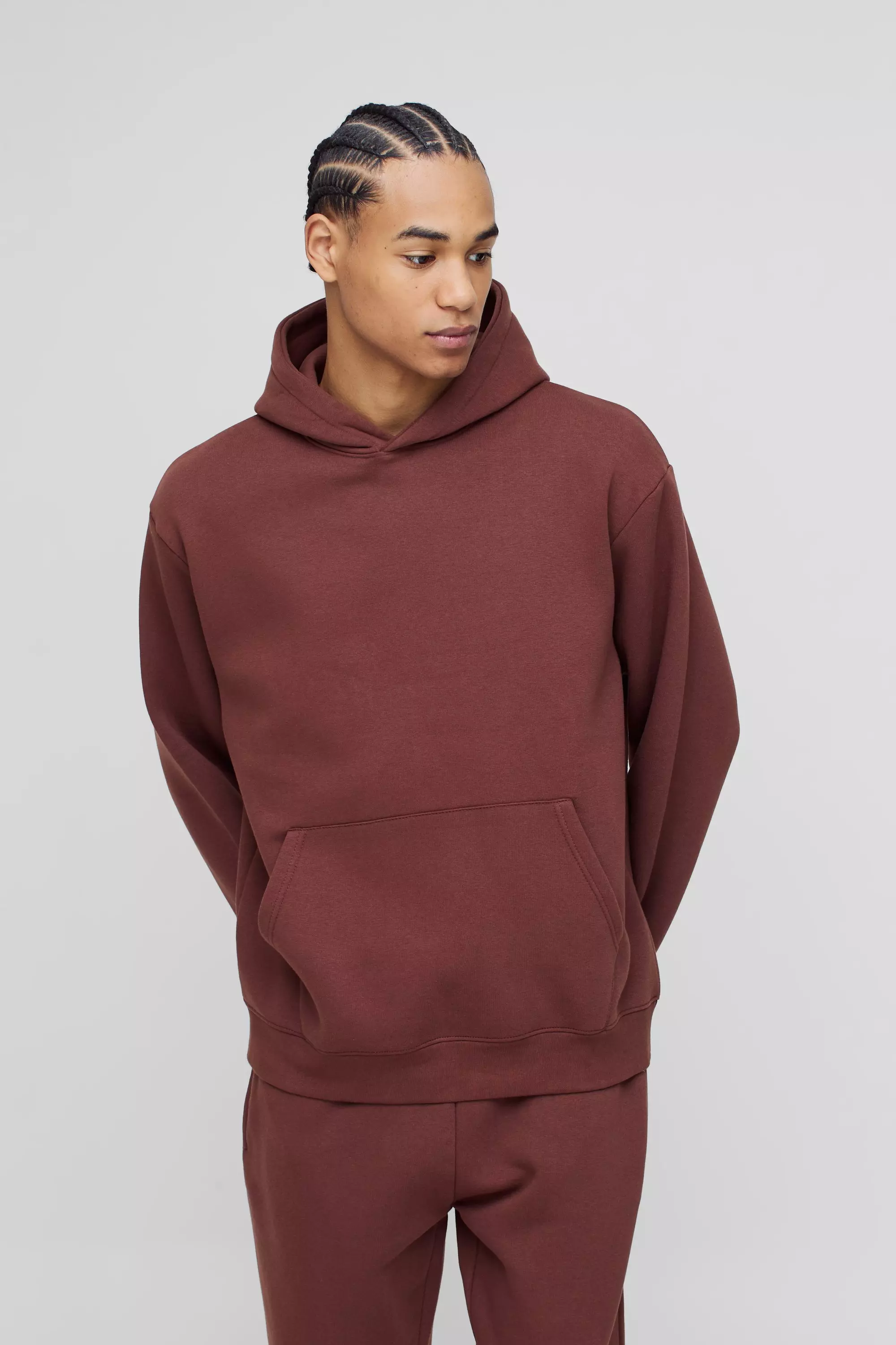 330Gmode Basic Oversize Hoodie, Chocolate alternatives Bild