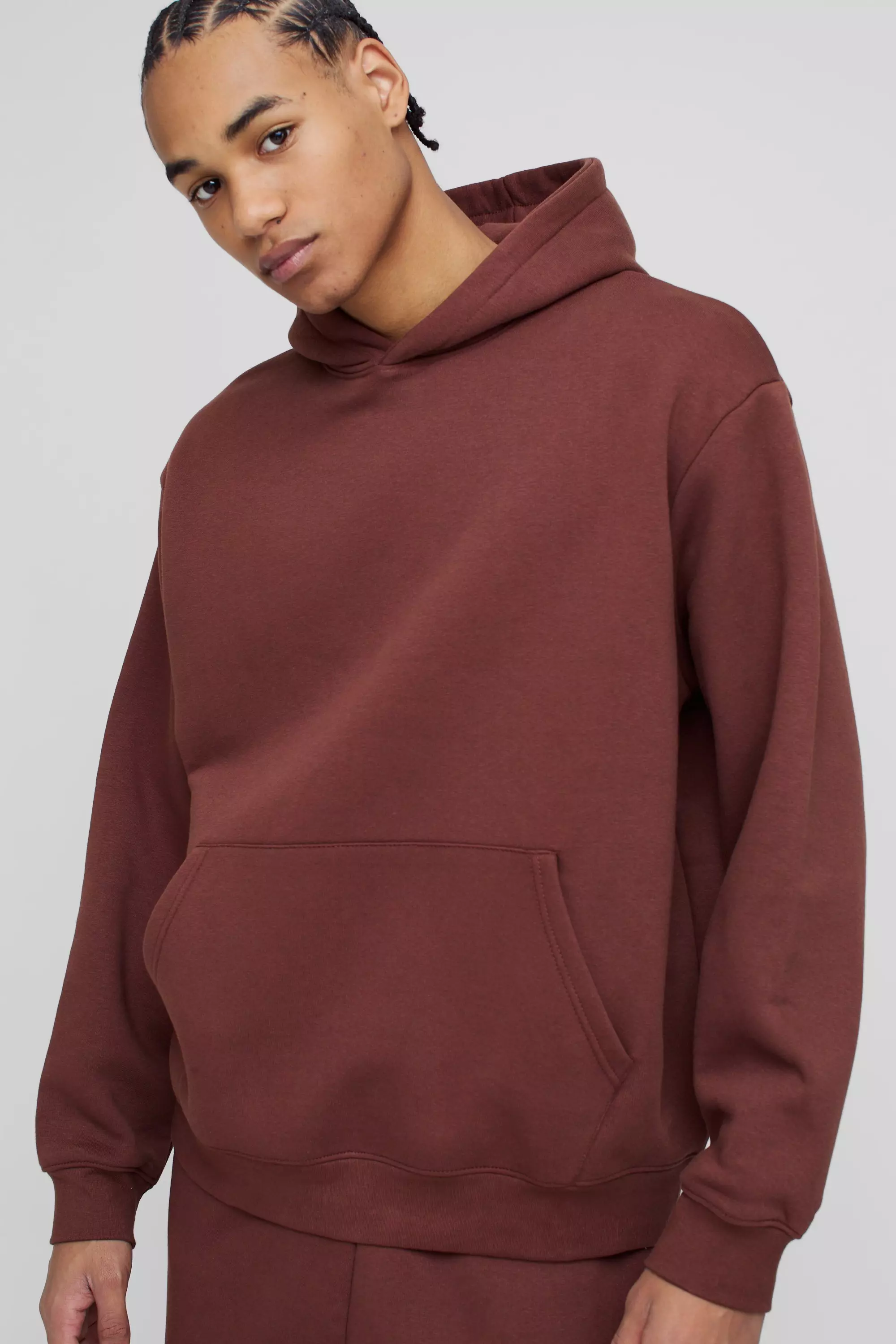 330Gmode Basic Oversize Hoodie, Chocolate alternatives Bild