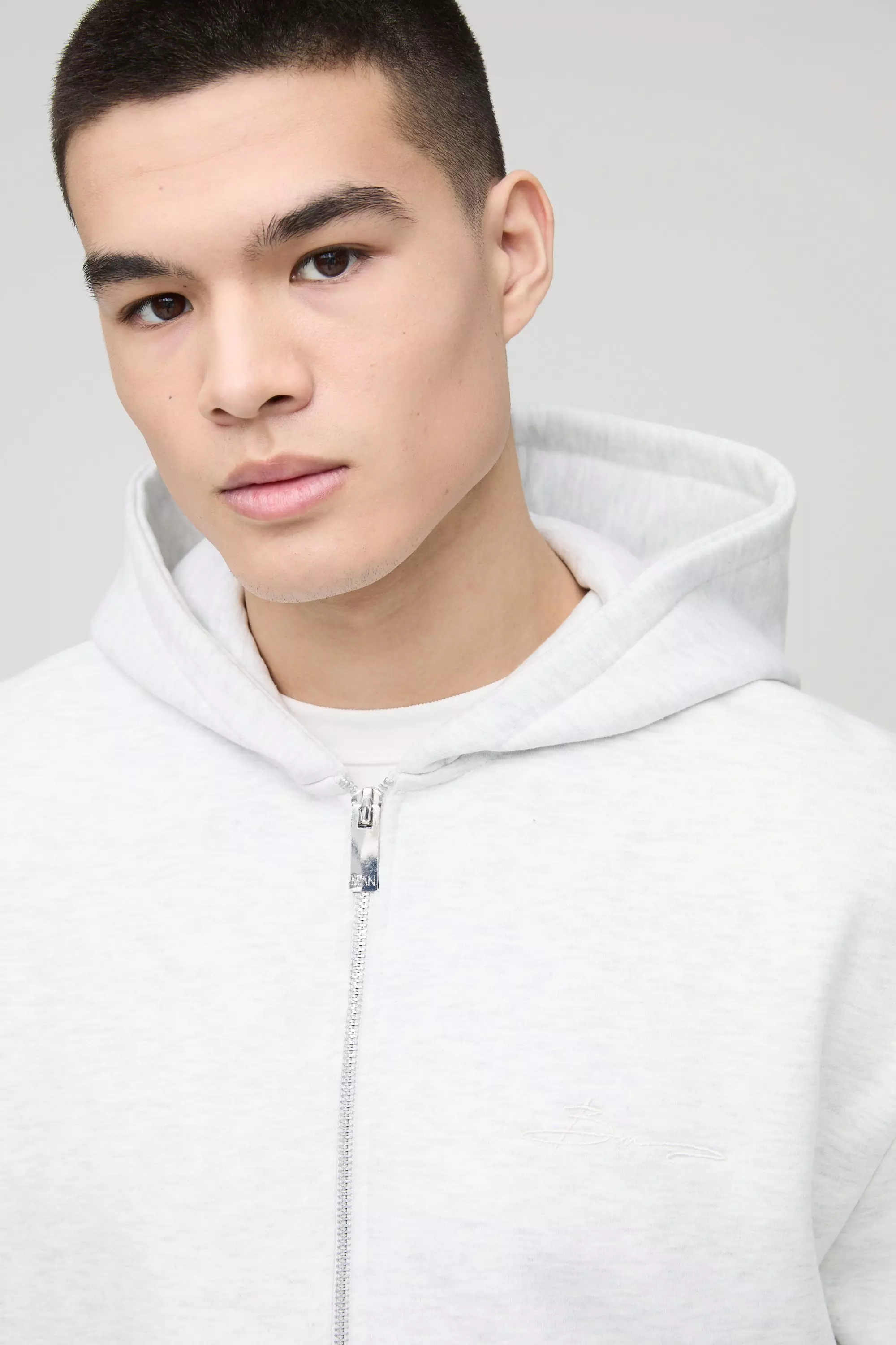 Grey marl Oversized 330GSM BM Signature Vest alternatieve afbeelding