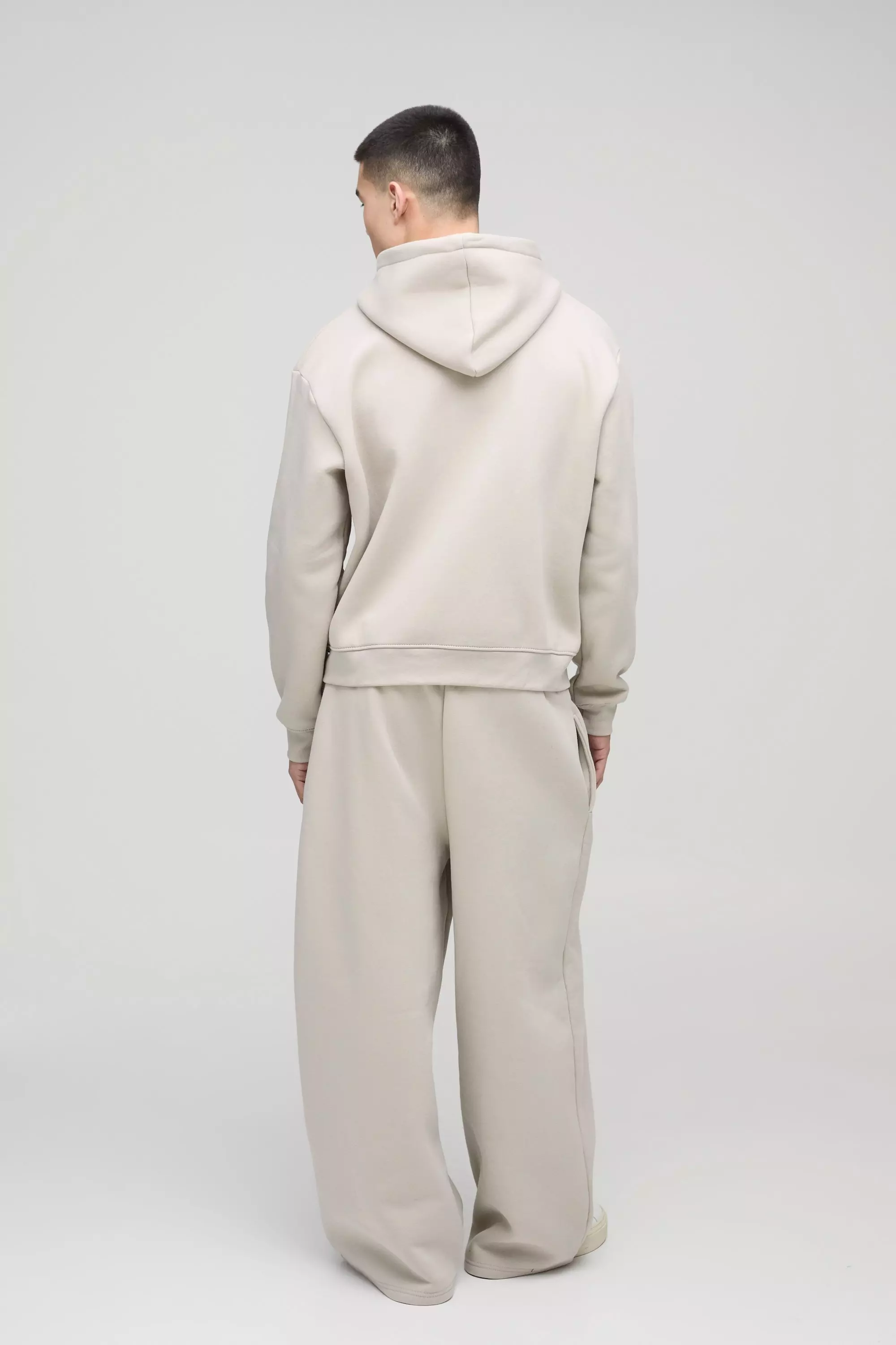 Sweat à capuche oversize zippé épais, Stone autre image