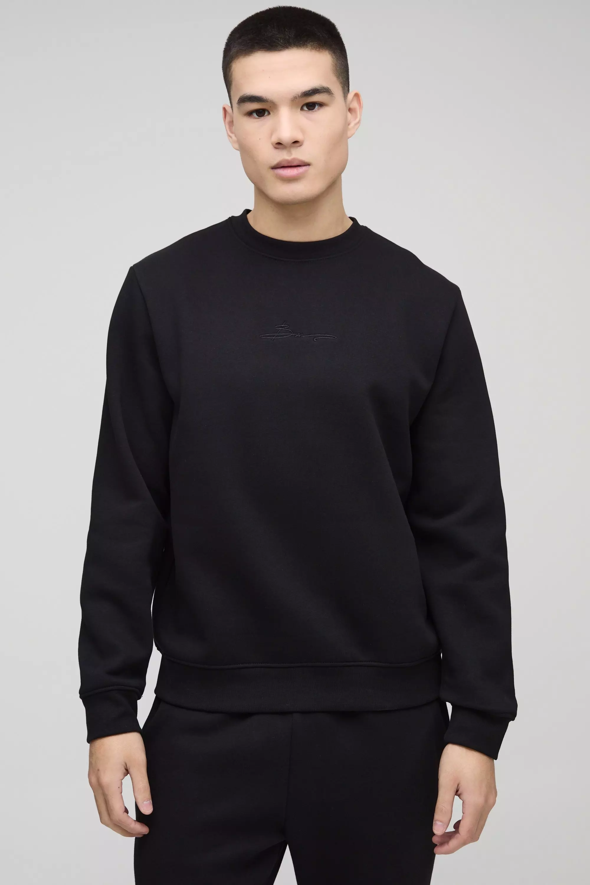 330gsm Homme Rundhals-Sweatshirt, Black alternatives Bild